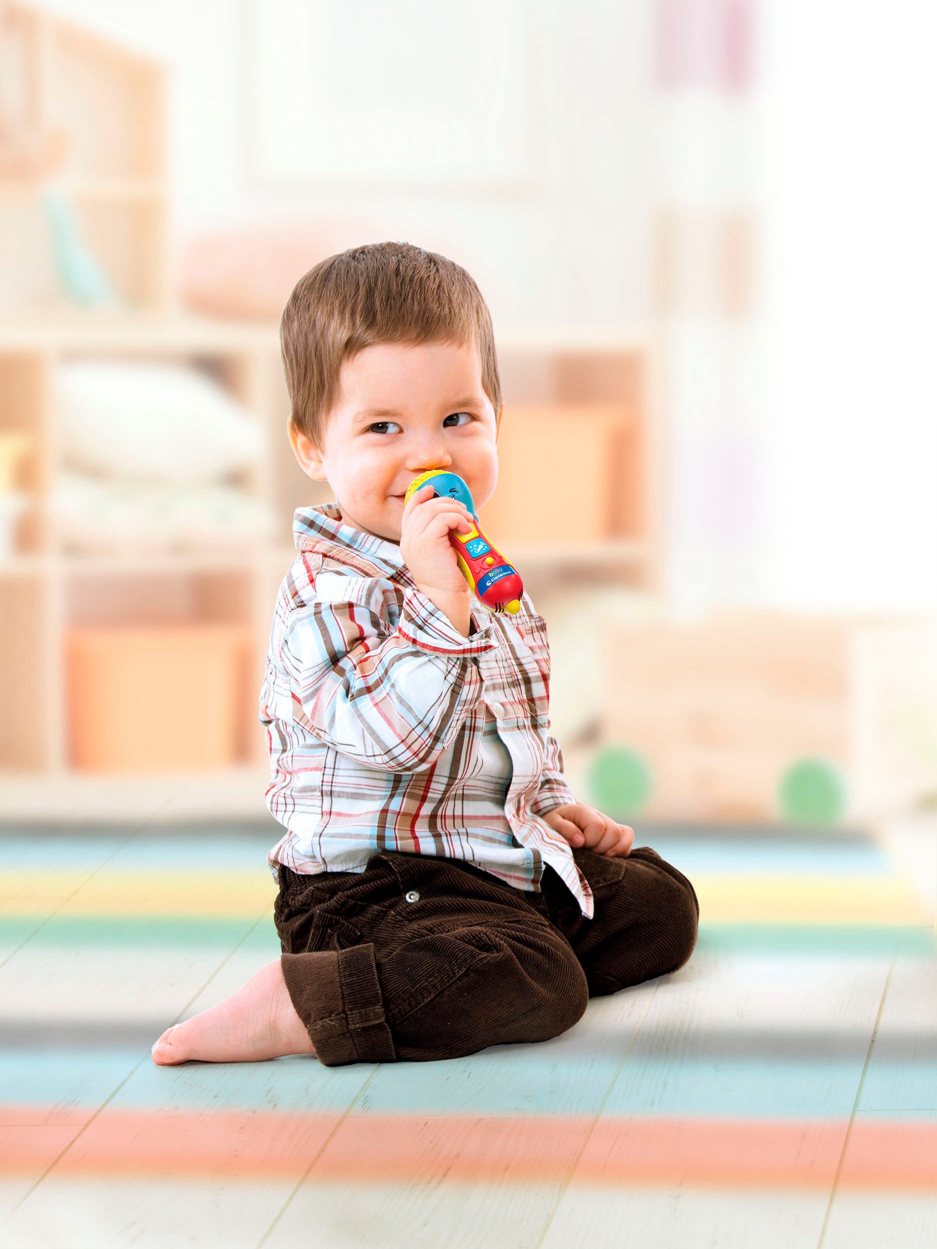 Clementoni® Lernspielzeug Baby Clementoni, Baby-Mikrophon, Mit Licht und Sound
