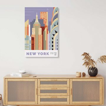 Posterlounge Forex-Bild Nigel Sandor, New York Skyline, Wohnzimmer Digitale Kunst