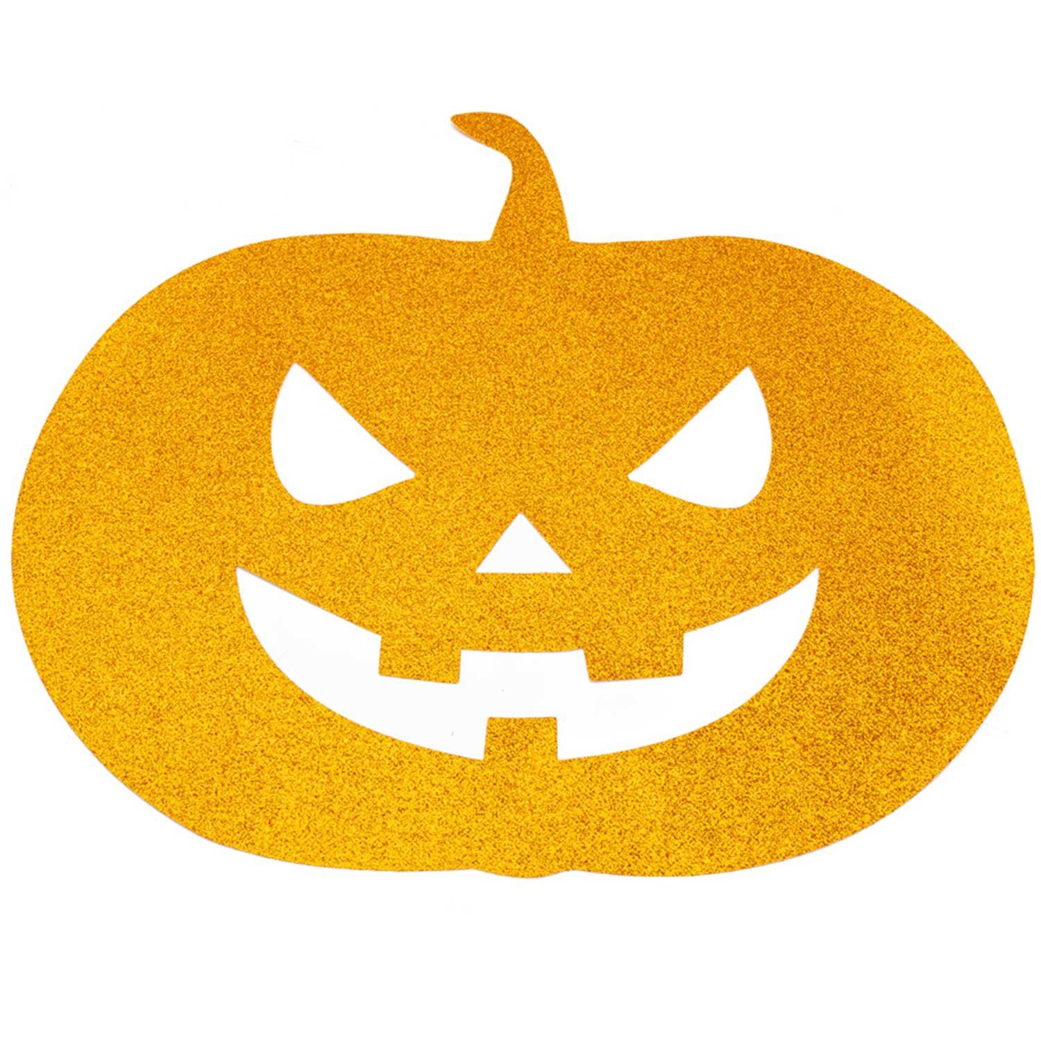 Dekoobjekt Glitzer x 37c Tischset Halloween 4er 40 'Kürbis' - CHAKS