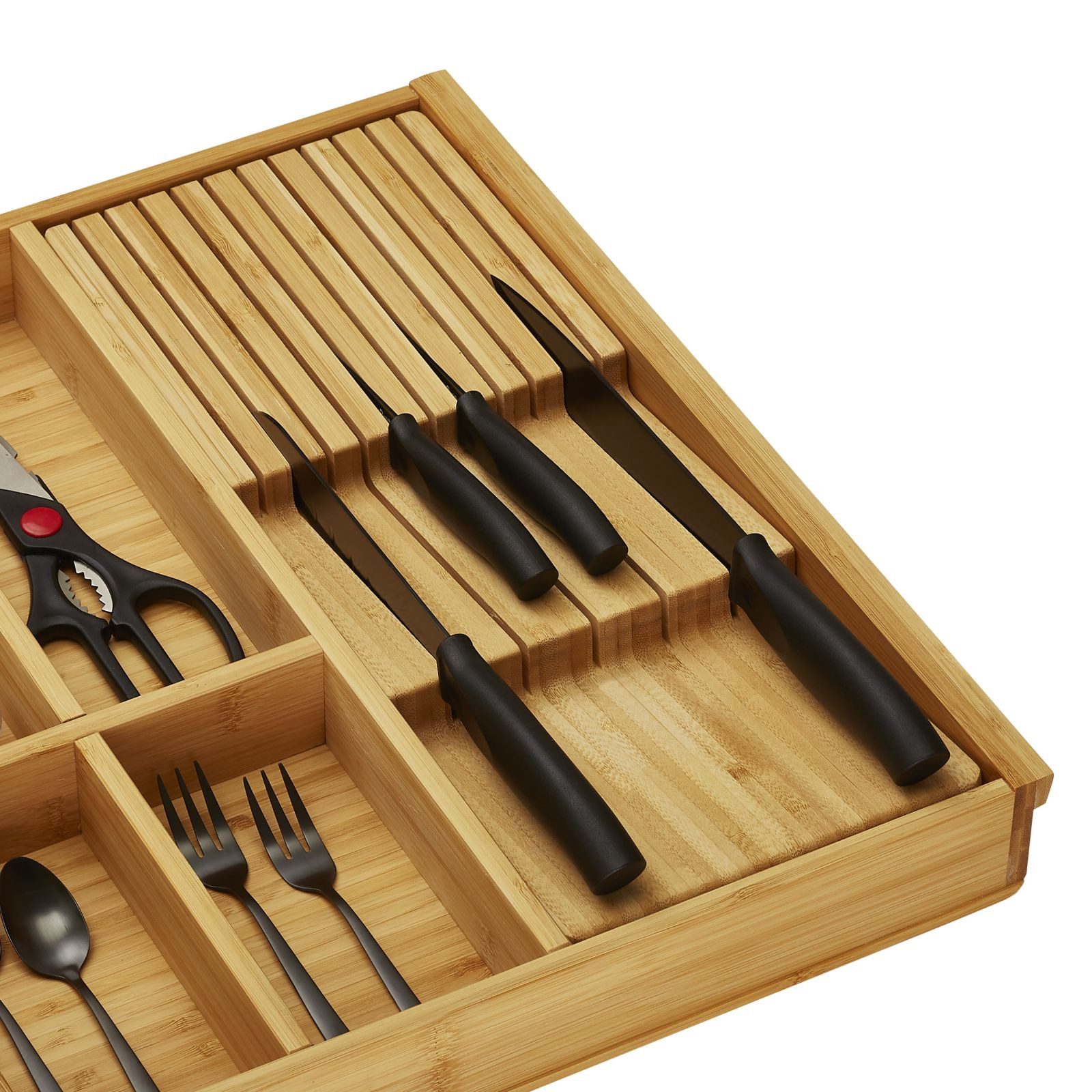 SO-TECH® Besteckeinsatz Bambus Messereinsatz für Besteckkasten ORGA-BOX 3, günstig online kaufen