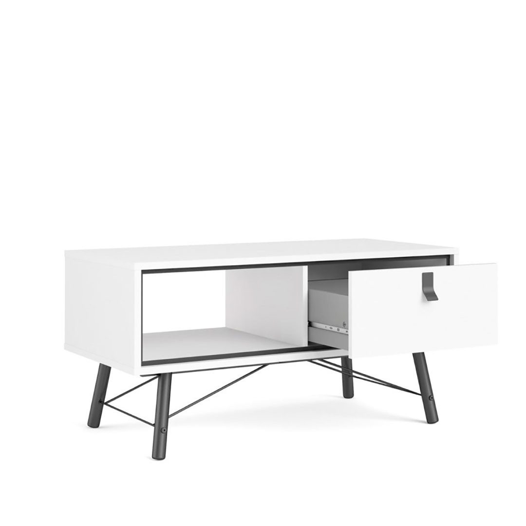 ebuy24 Couchtisch Rye Couchtisch 1 Schublade mattweiss.