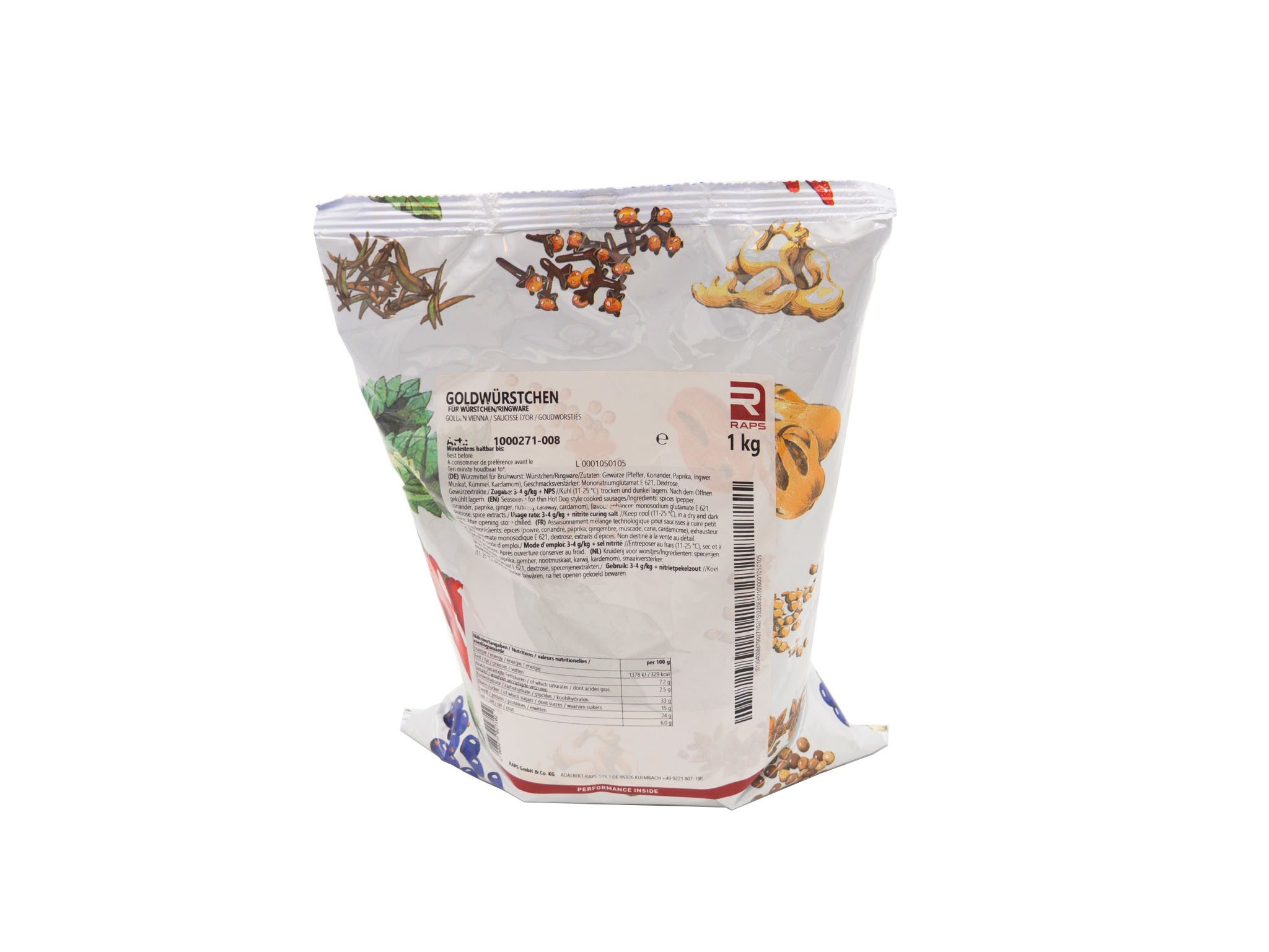 Raps Gewürz Goldwürstchen 1kg Beutel