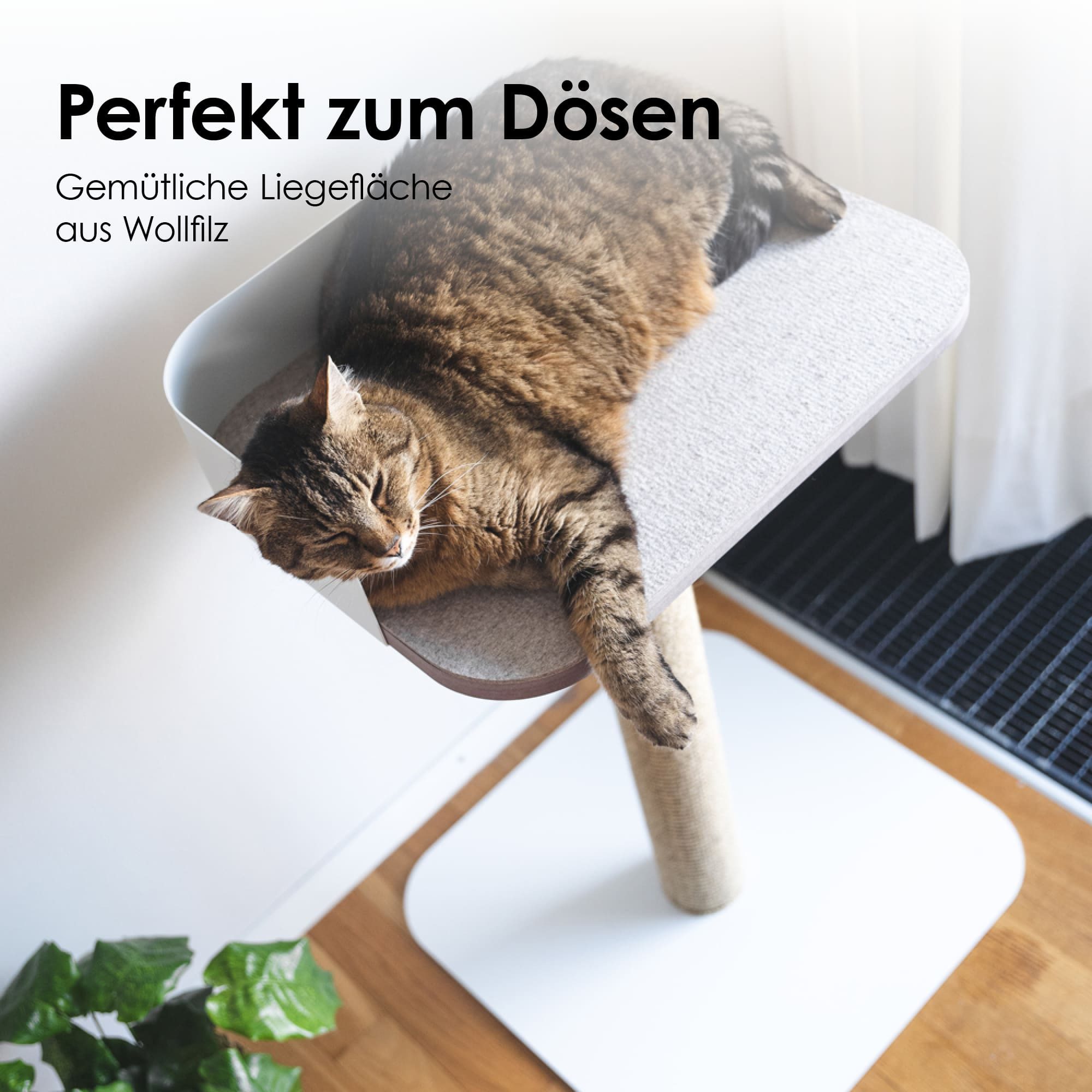 LucyBalu Kratzbaum PLATEAU Katzen Kratz- & Liegeturm, Vollholzstamm