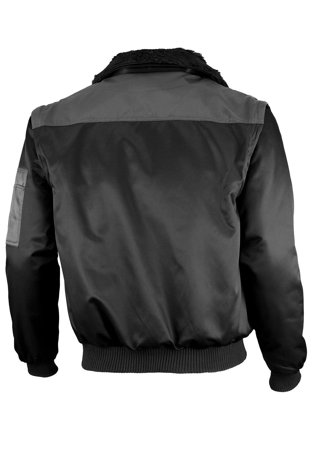 Qualitex Workwear Pilotenjacke modische 4-in-1 Arbeitsjacke aus Mischgewebe - ideale Übergangsjacke (1-St) Robuste Winter- & Übergangsjacke mit 7 praktischen Taschen