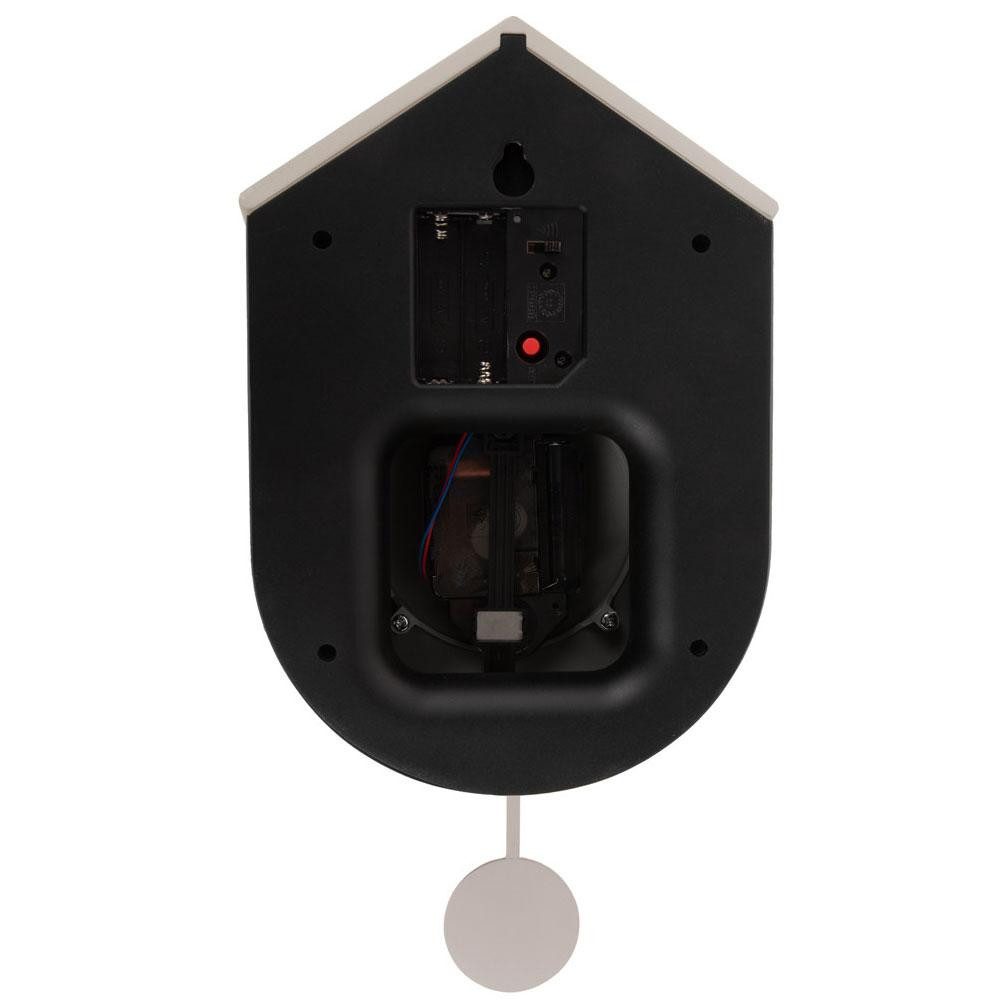 Karlsson Uhr Kuckucksuhr Wall Clock Grato Cuckoo Black Warm Grey