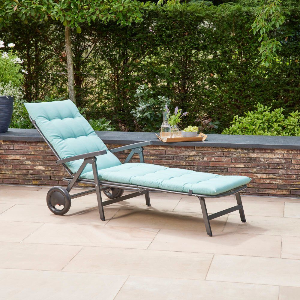 Siena Garden Liegenauflage ATRIA, 200 cm, Dessin Uni, aus 100% recyceltem Polyester, in verschiedenen Farben