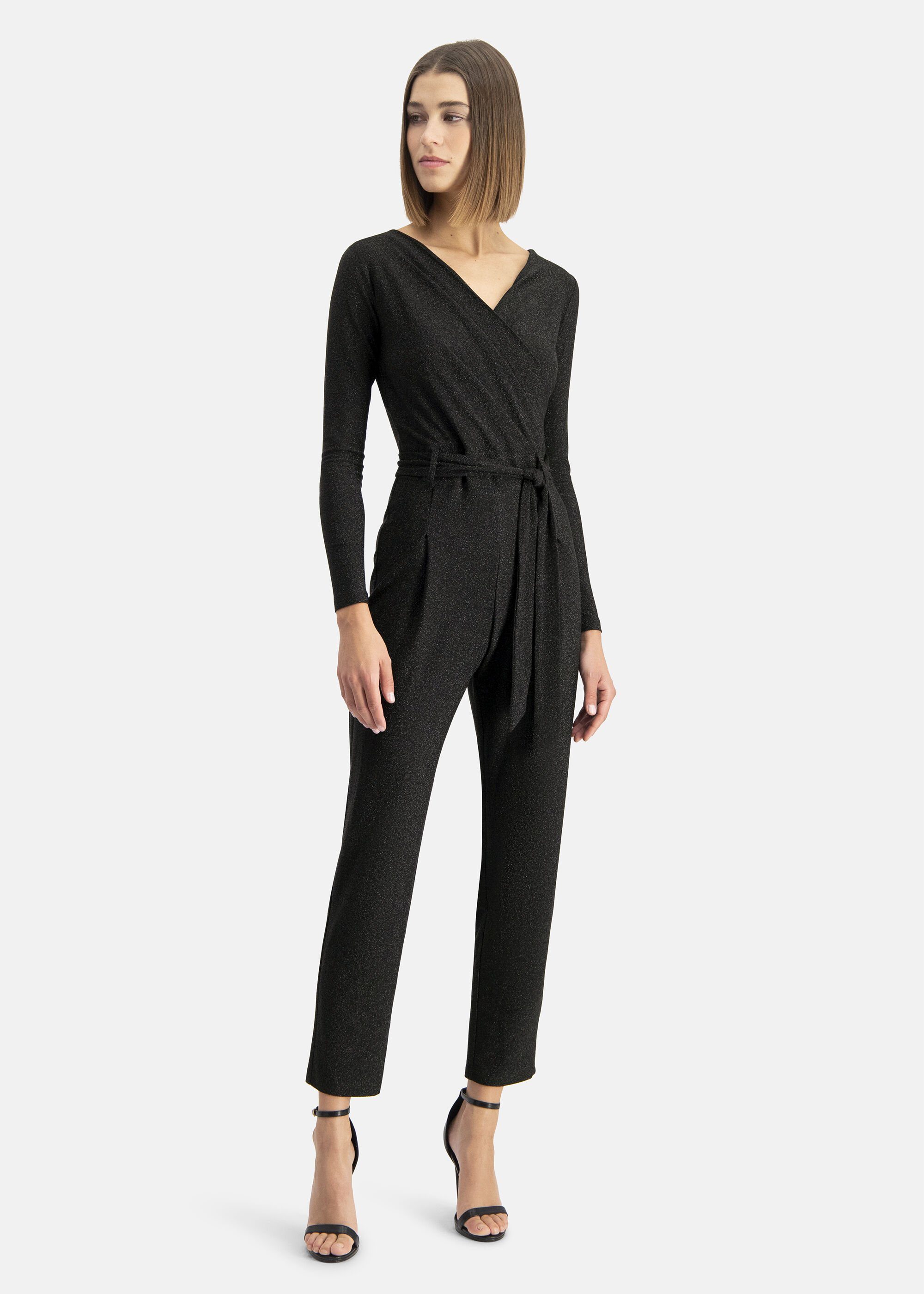 Nicowa Bindegürtel Jumpsuit mit Wasserfallausschnitt BOMBANO und