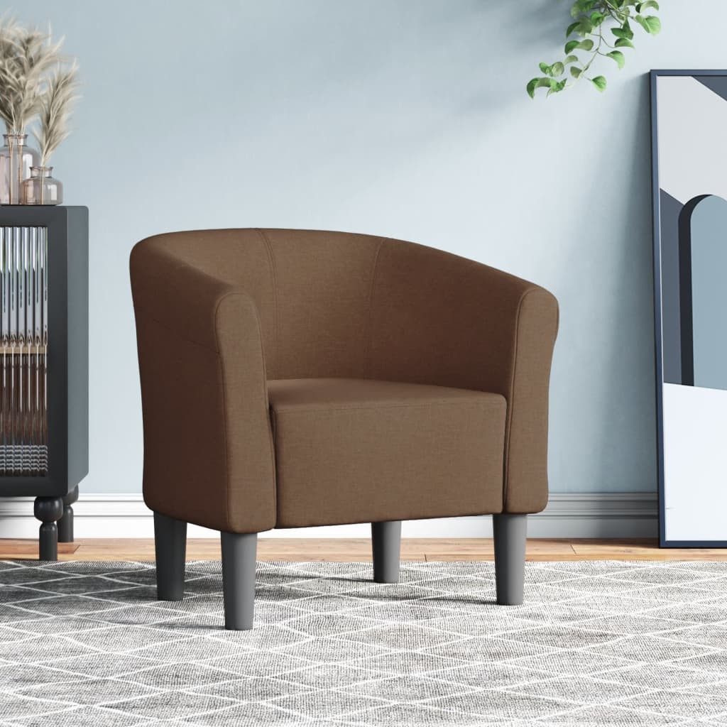 furnicato Cocktailsessel Moderner Clubsessel Braun 70 x 56 x 68 cm mit Stoffbezug und (1-St), Bequemer Sessel mit Schaumstofffüllung für das Wohnzimmer oder Büro