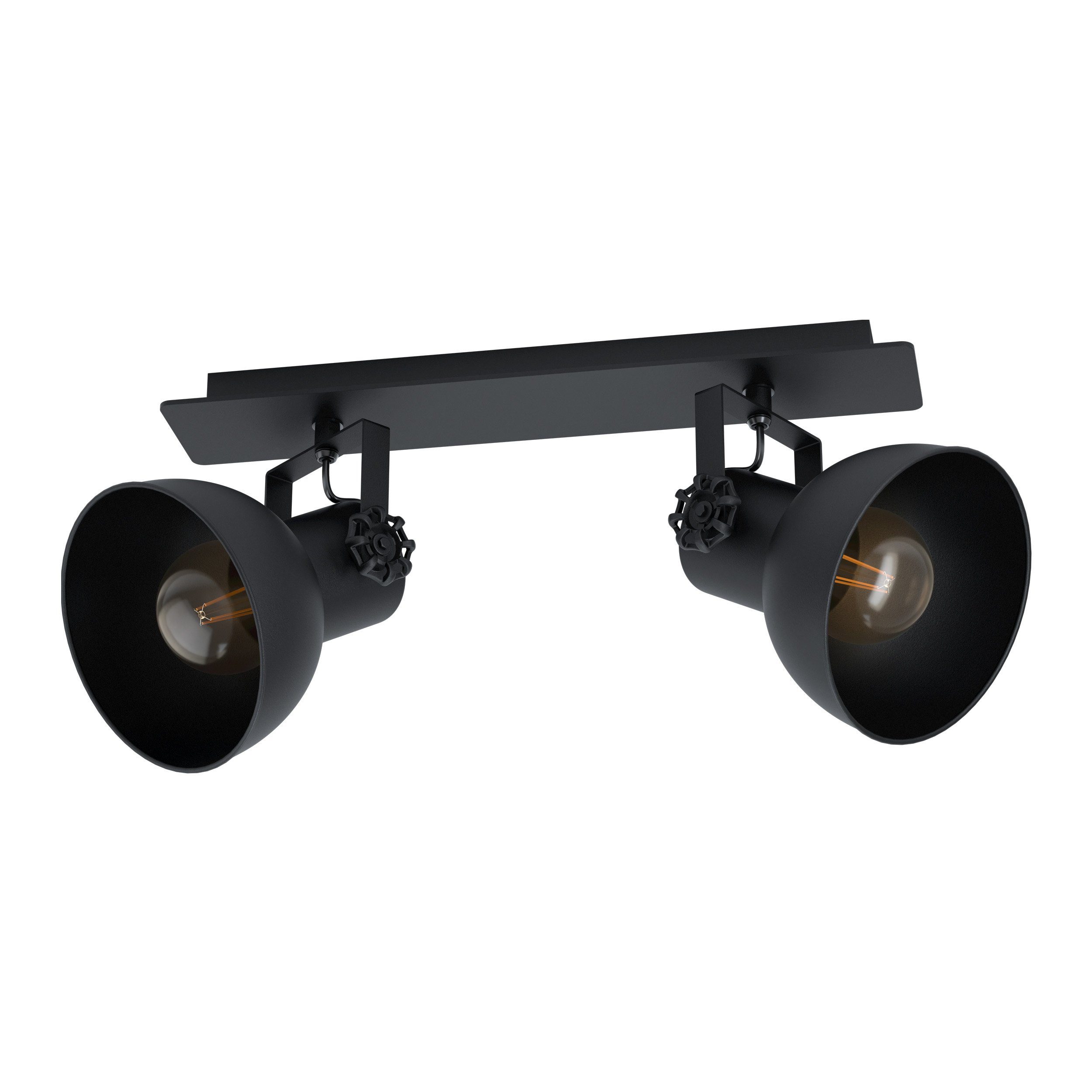 EGLO LED Deckenspot Barnstaple 1, Leuchtmittel exklusive, Spot - L47,5 x B9 cm - schwarz - 2X40W exkl.