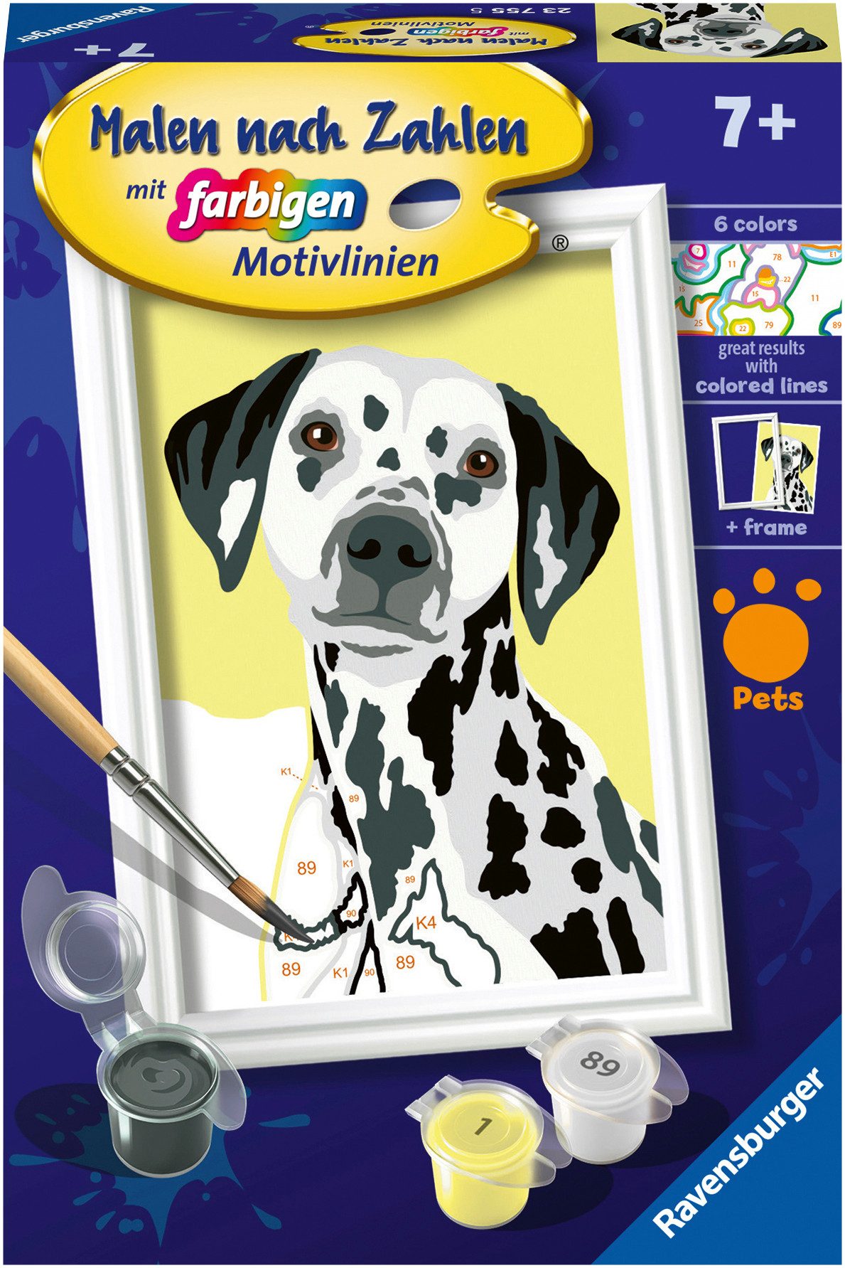 Ravensburger Malen nach Zahlen CreArt, Niedlicher Hund, Made in Europe, FSC® - schützt Wald - weltweit