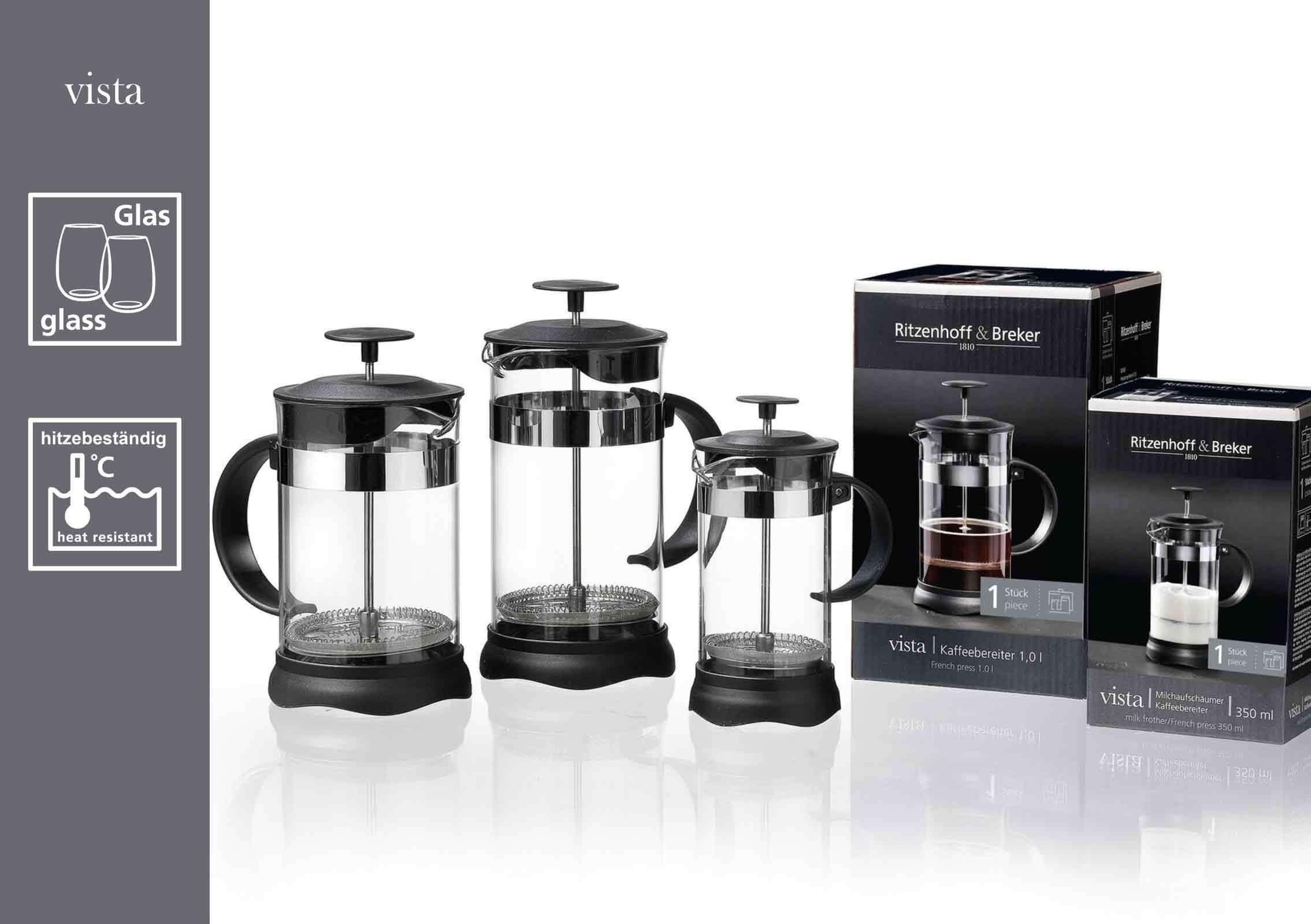 Ritzenhoff & Breker Kaffeebereiter, 1000l Kaffeekanne