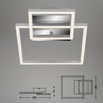 Briloner Leuchten LED Deckenleuchte 3118-018, LED fest verbaut, Warmweiß, Deckenlampe dimmbar und schwenkbar 3000K Lampe für Wohnzimmer