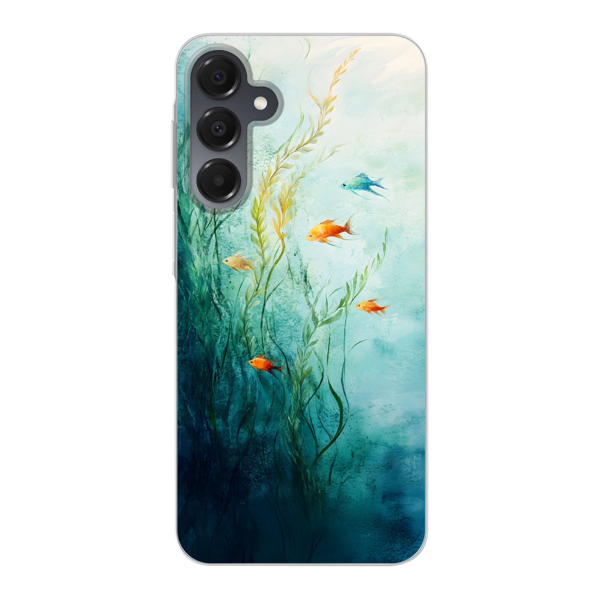 MuchoWow Handyhülle für Samsung Galaxy A16 5G Wasserpflanzen - Fische - Farbenfroh - Wasse, Phone Case, Silikon, Schutzhülle Dünn