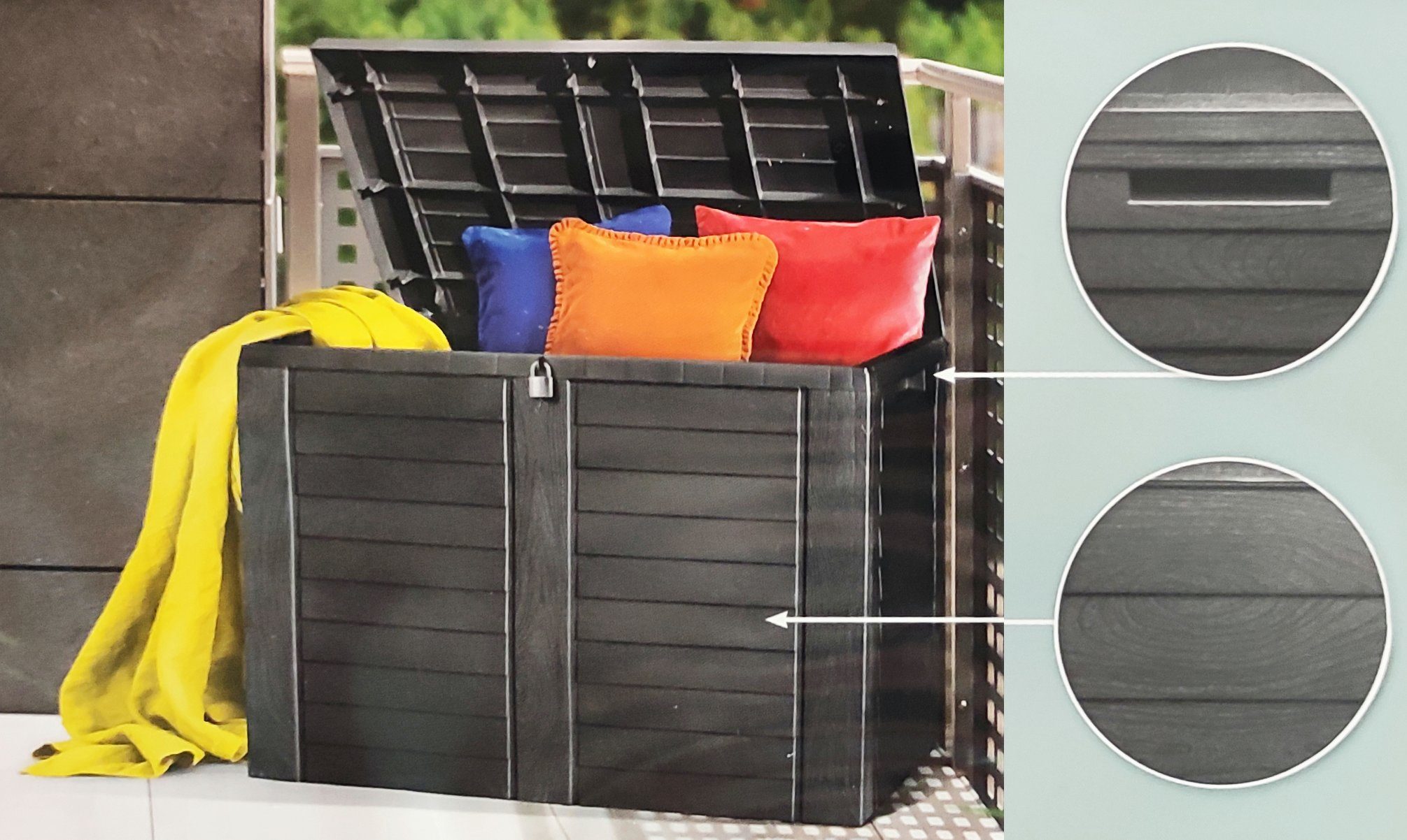 Koopman Kissenbox Auflagenbox Gartenkiste Gartentruhe 75X44X53 günstig online kaufen