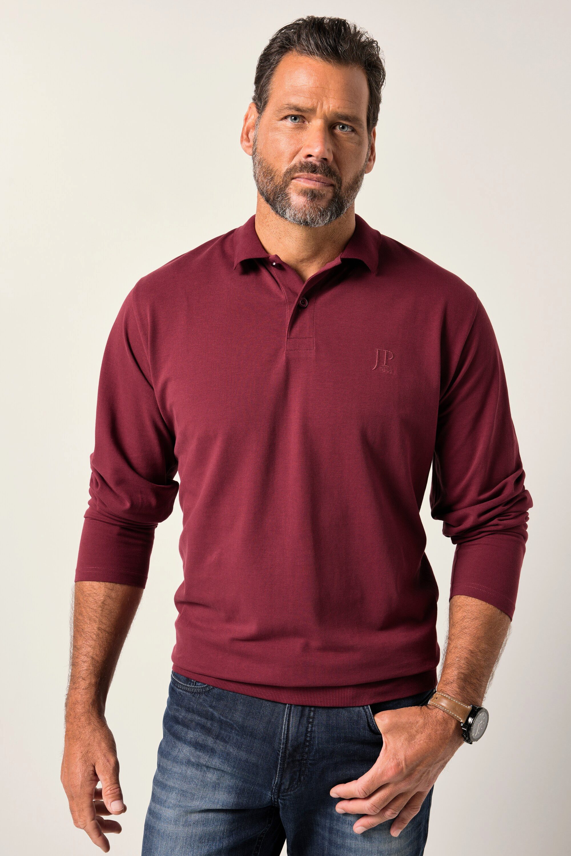 JP1880 Poloshirt JP1880 Poloshirt Bauchfit Basic Langarm Piqué günstig online kaufen