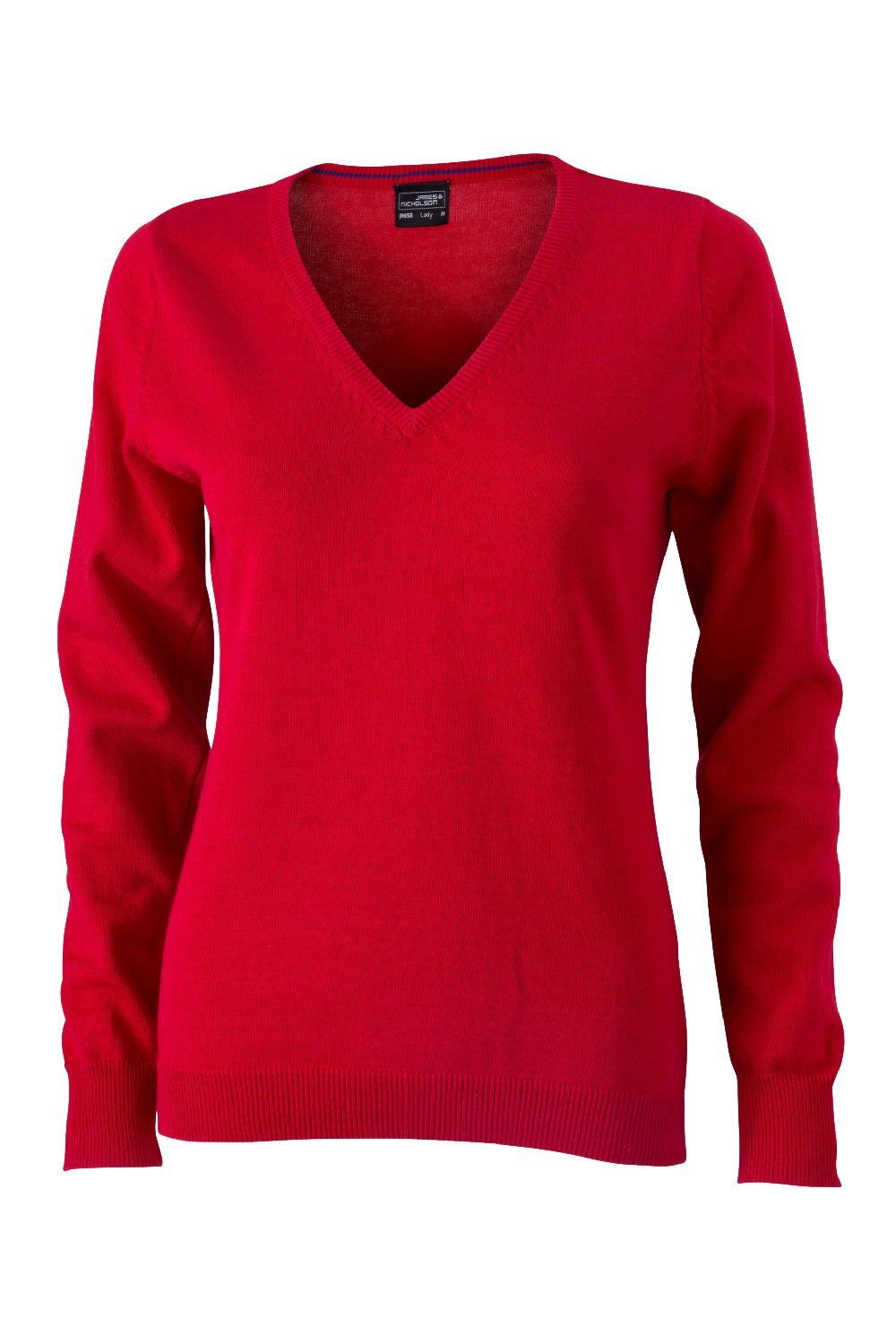 James & Nicholson Strickpullover JN 658 Damen V-Neck Pullover Leichte Strickqualität