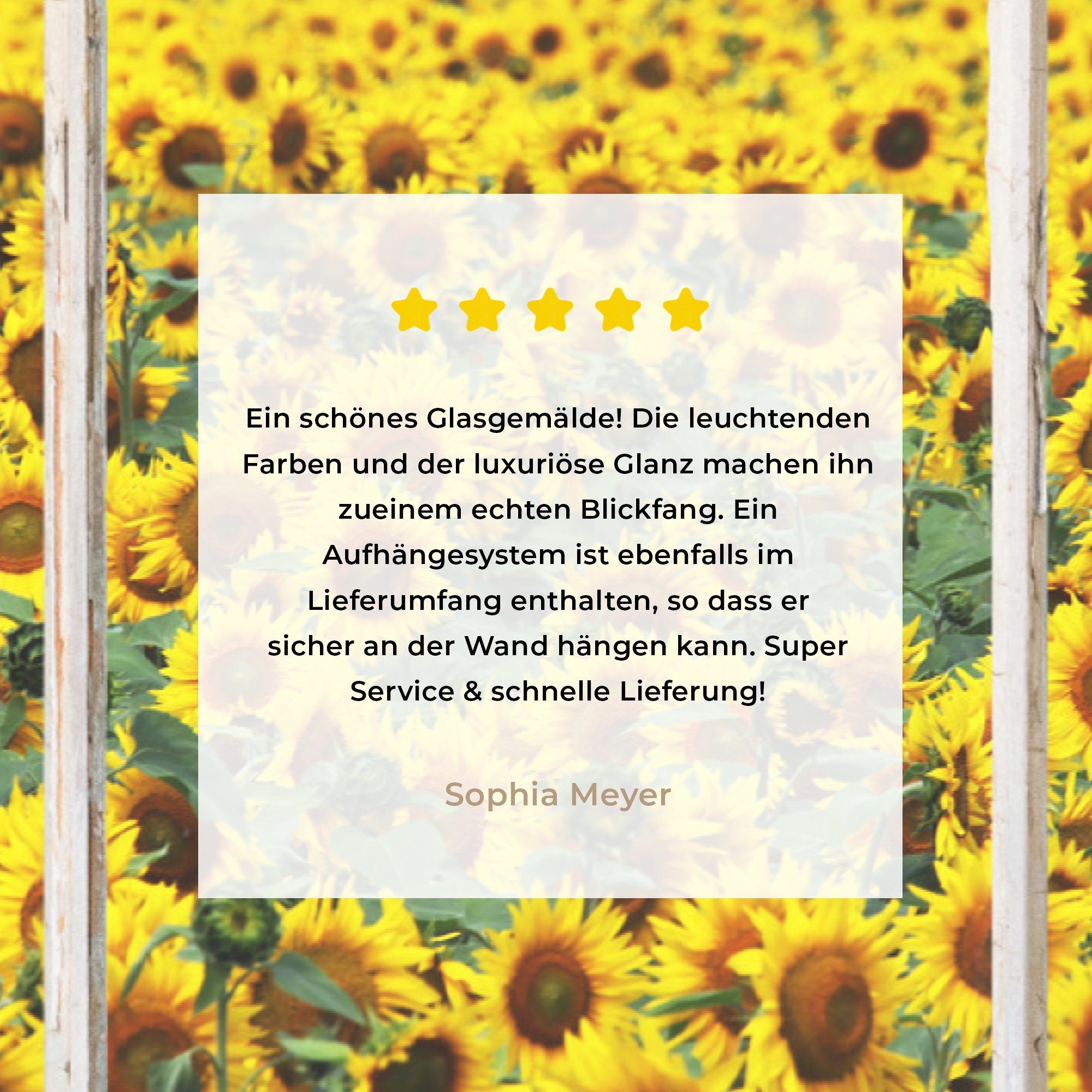 MuchoWow Acrylglasbild - Sonnenblume - auf - Glas Bilder (1 - Wandbild - Wanddekoration Gelb, St), auf Glasbilder Foto Transparent Glas