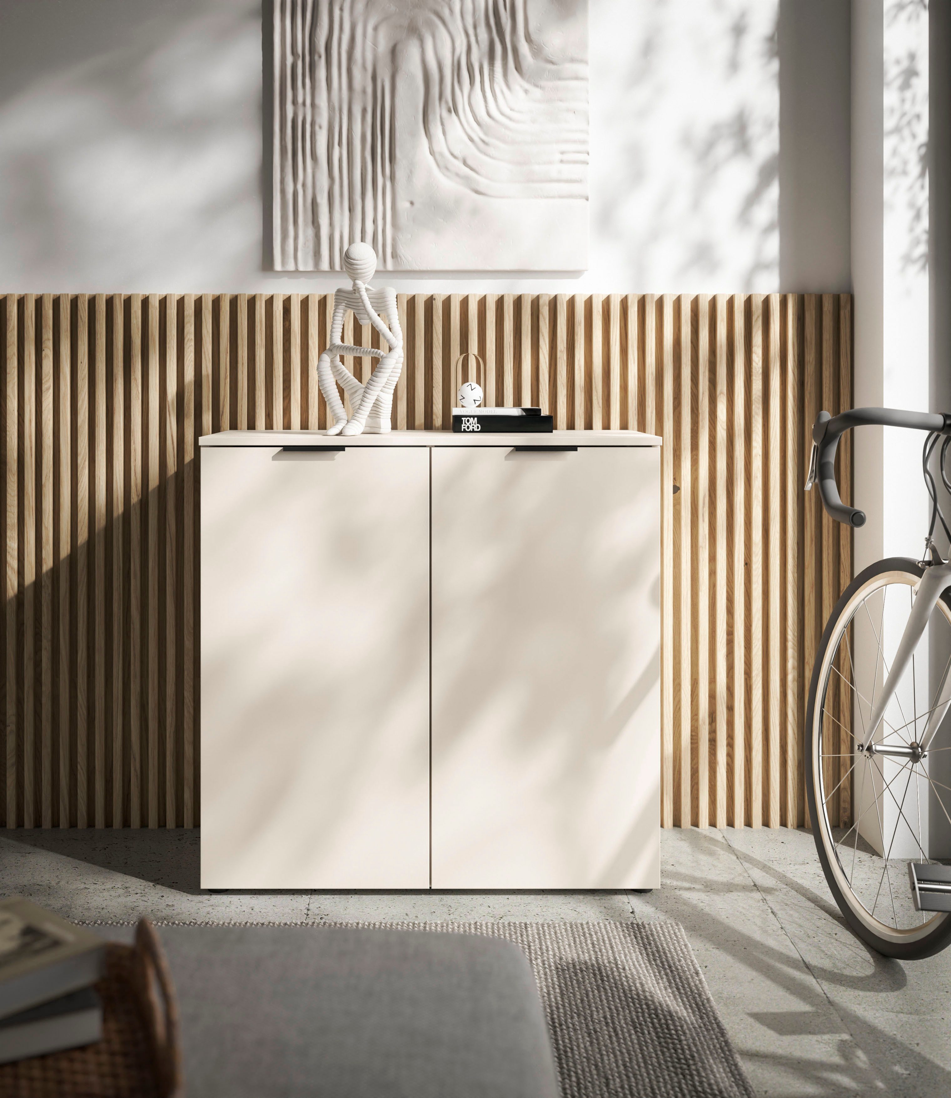 HBZ Sideboard Linz Kommode, BxHxT 90x90x40cm (1 St), Breite 90cm,Lip-Griff, günstig online kaufen