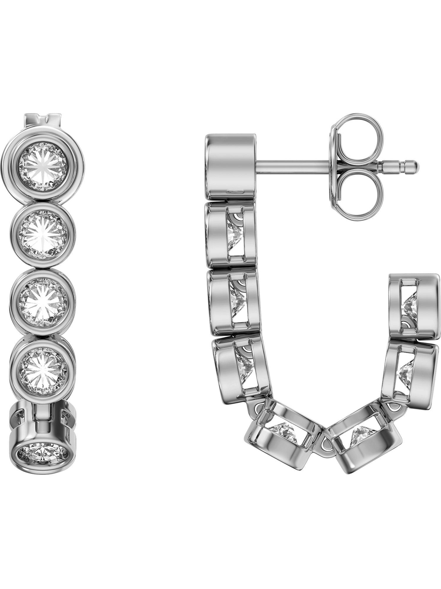 SKAGEN Paar Ohrhänger Skagen Damen-Ohrhänger Metall Glasstein
