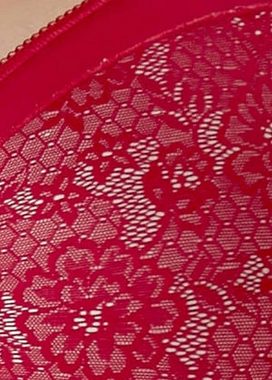 BERLEI Fullcup-BH Lingerie Beauty Everyday Bügel Minimiser BH Red 90 F (gemouldeter BH, 1-tlg., glatte Spitze)