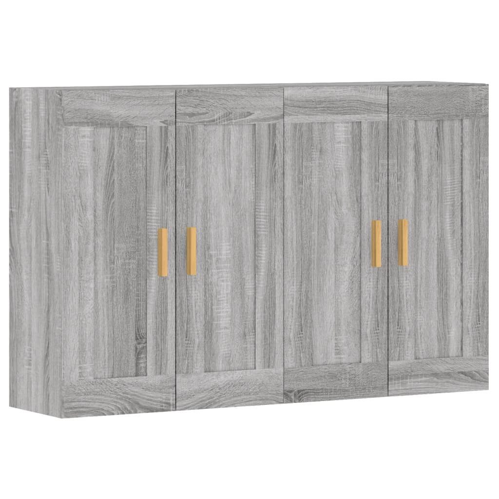 vidaXL Hängeschrank Wandschränke 2 Stk Grau Sonoma Spanplatte Hängeschrank günstig online kaufen