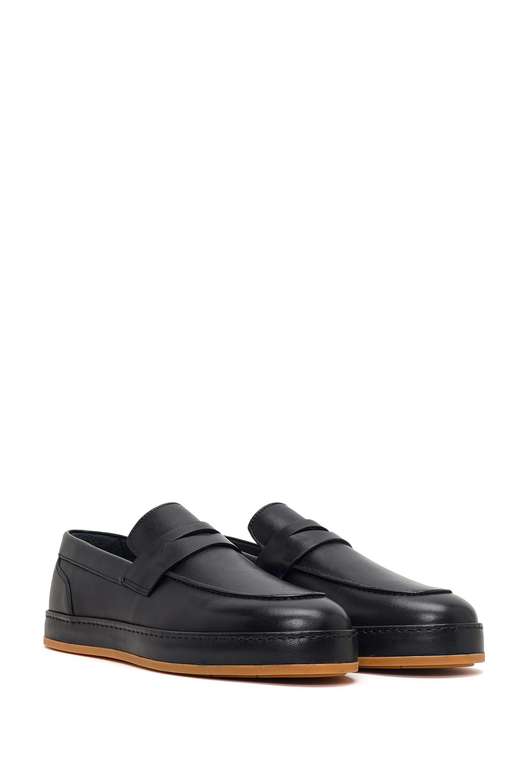 Derimod Lässige Loafer aus Leder Loafer Echtes Leder, Lederfutter, Gummisohle, Slip-On Design, Zeitloser Stil