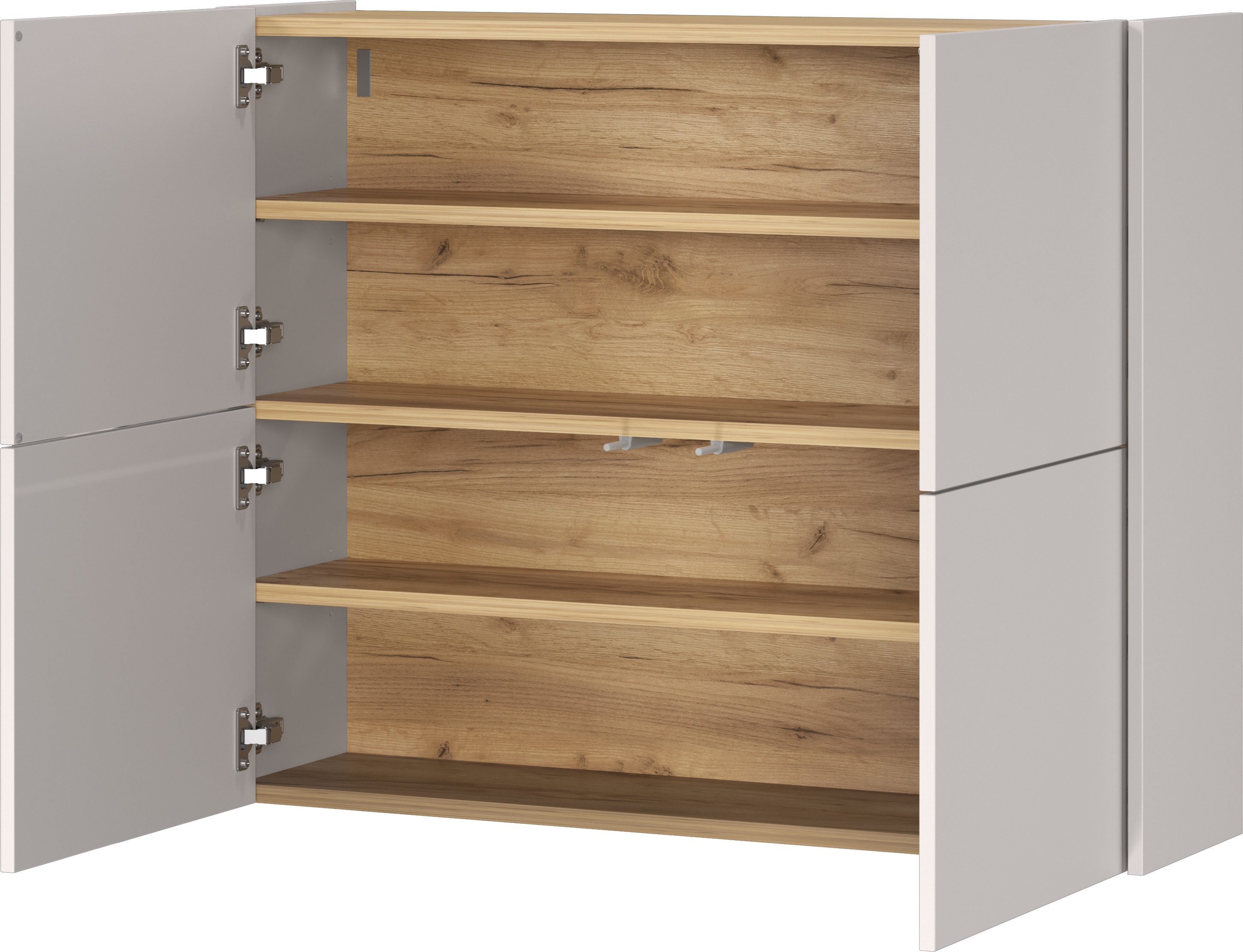 GERMANIA Hängeschuhschrank Binetto (1-St) Garderobenschrank, Push-to-open, verstellbare Böden, Tiefe: 27cm – Bild 4 von 5