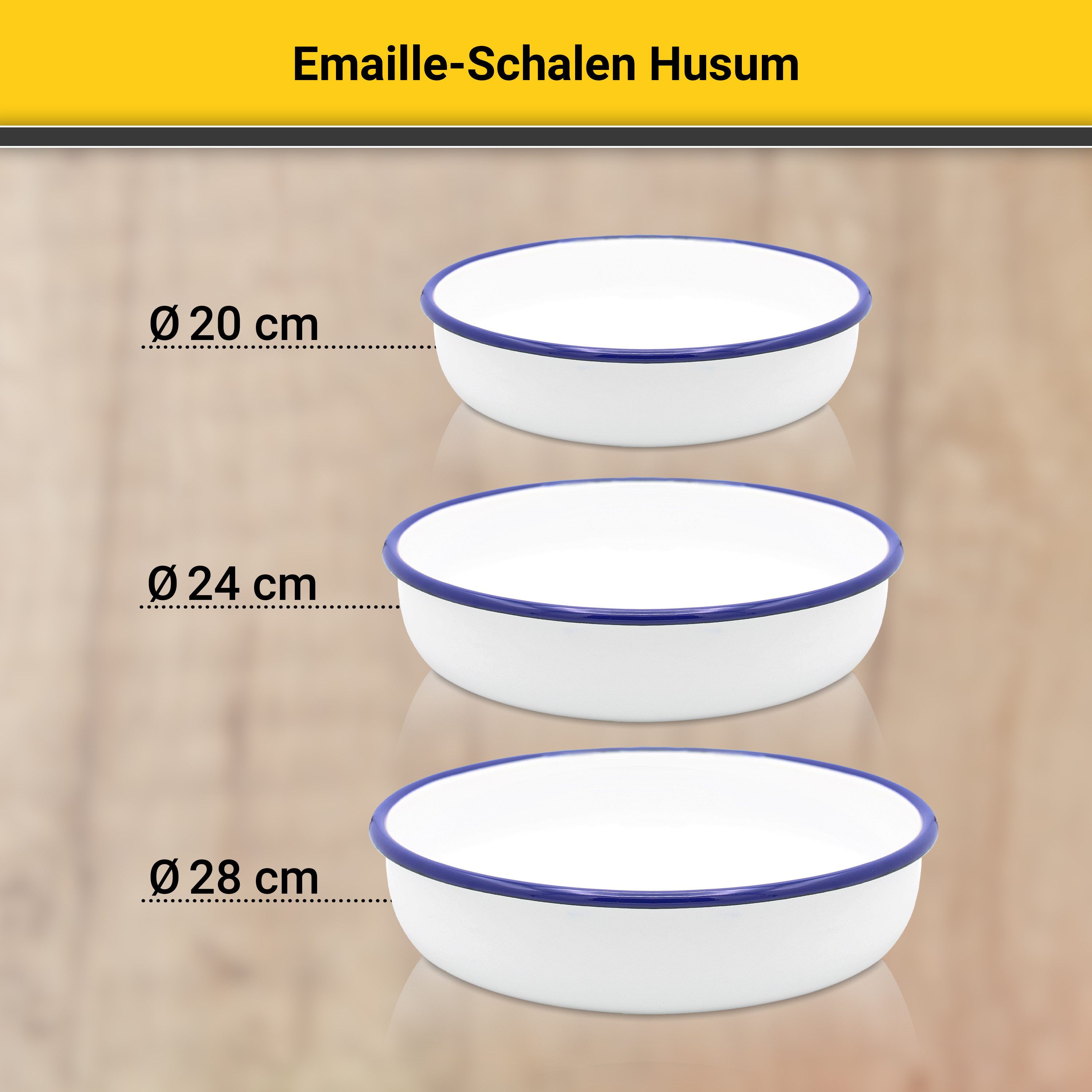 Krüger Schale Husum, Emaille, (1-tlg), Ø 20 cm
