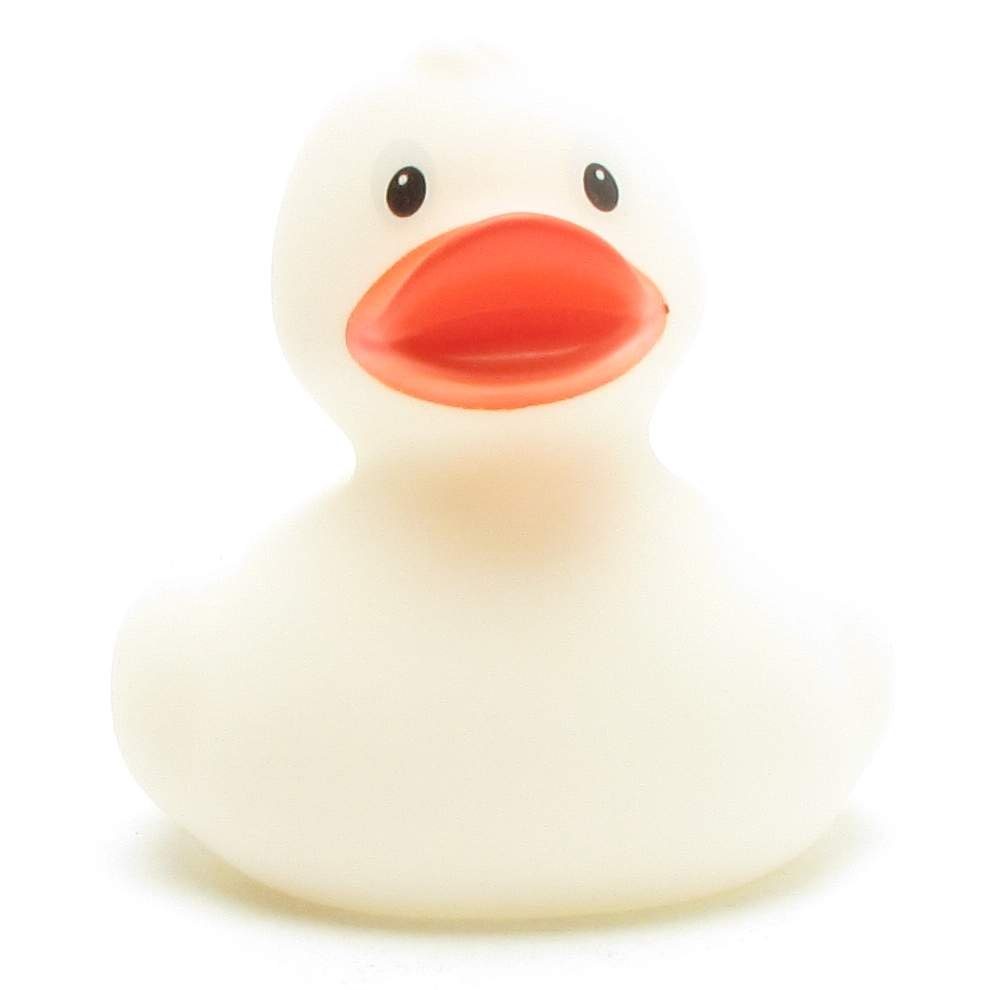 Duckshop Badespielzeug Quietscheente Magic Duck weiss - pink mit zu UV-Farbwechsel