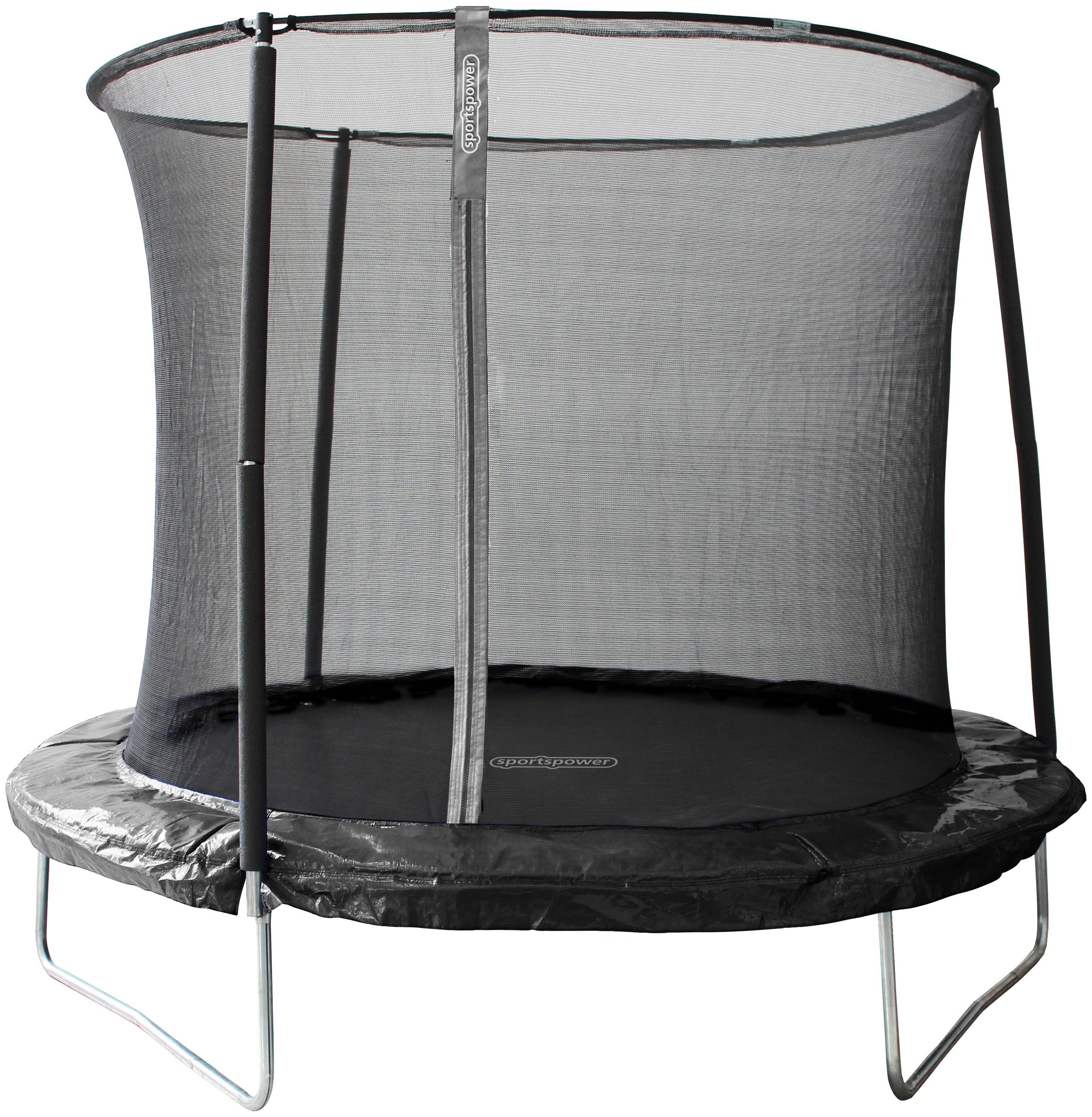 50NRTH Gartentrampolin Sportspower, Ø 244 cm, mit Sicherheitsnetz, schwarz