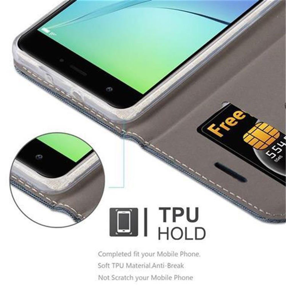 Cadorabo Handyhülle für Huawei NOVA Hülle Huawei NOVA, Klappbare Handy Schutzhülle - Hülle - mit Standfunktion und Kartenfach