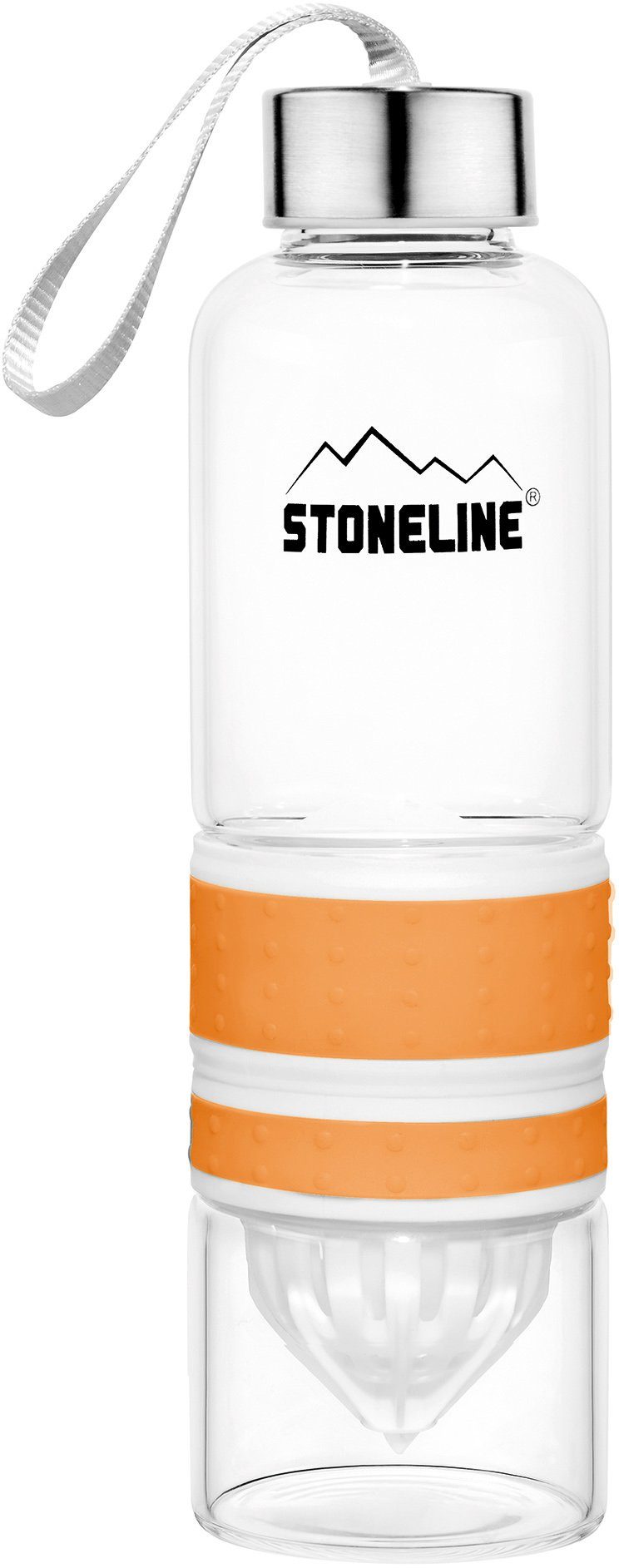 Trinkflasche, 0,55 Saftpressen-Aufsatz, L herausnehmbarer STONELINE orange