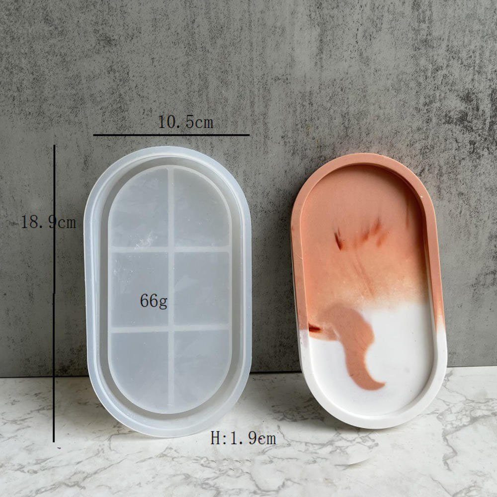 Blusmart Silikonform Silikonform ellipse Personalisierte, Haushalts-Oval-Teller-Tablett-Formen, DIY