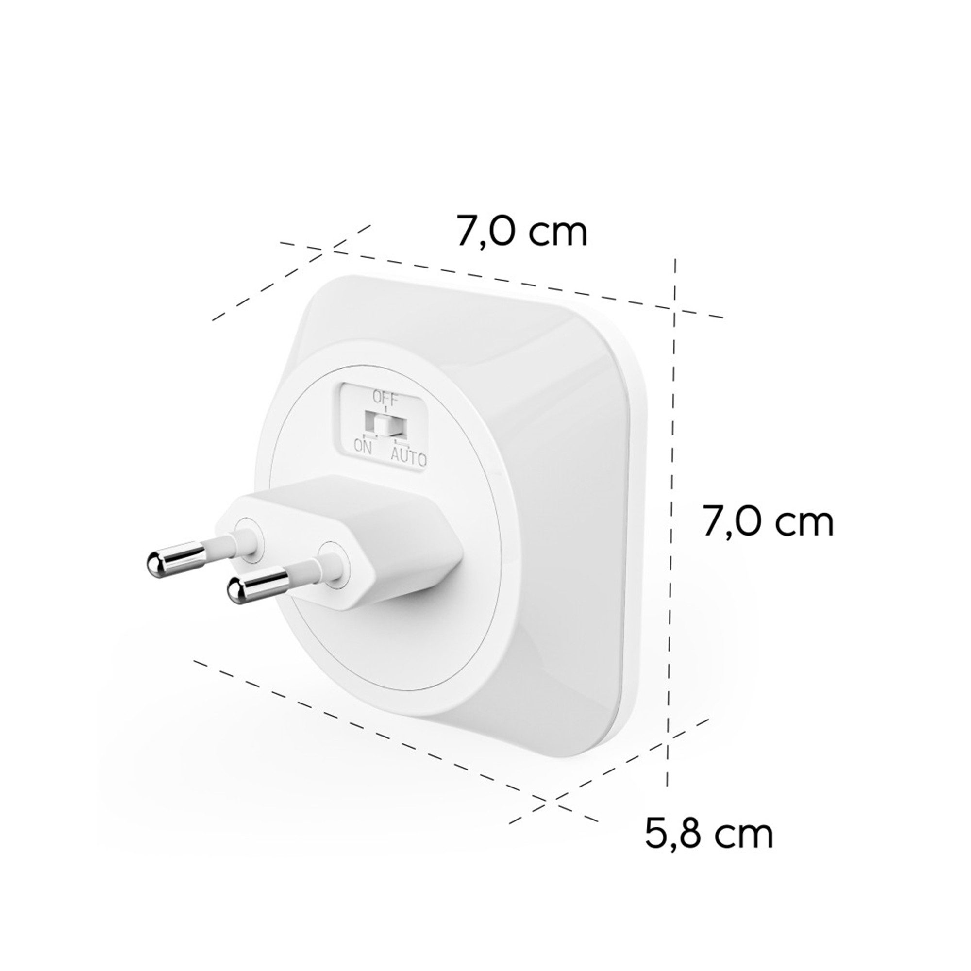 Hama Nachtlicht m. Multisensor dimmbar f. Steckdose, Multisensor zur Auswahl zwischen Bewegungs- und Dämmerungssensor, zusätzlicher Touch-Sensor, Warmweiß, Warm – Bild 4 von 4