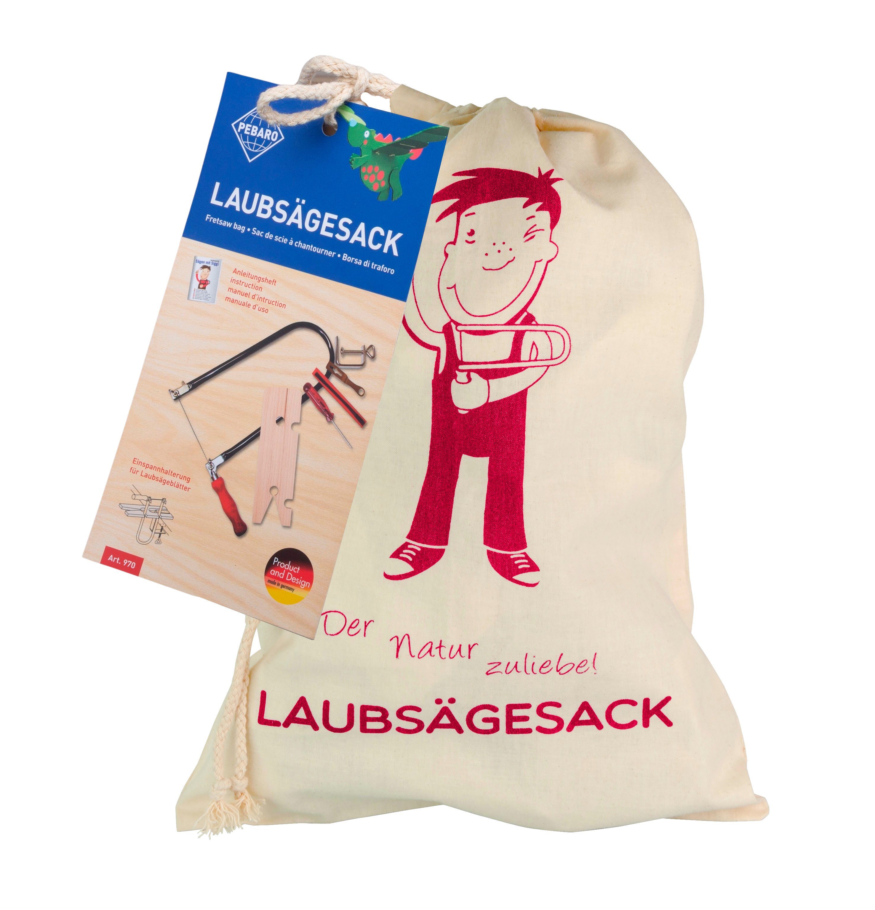 Pebaro Kinder-Werkzeug-Set Laubsägesack, 13 Teile, 970