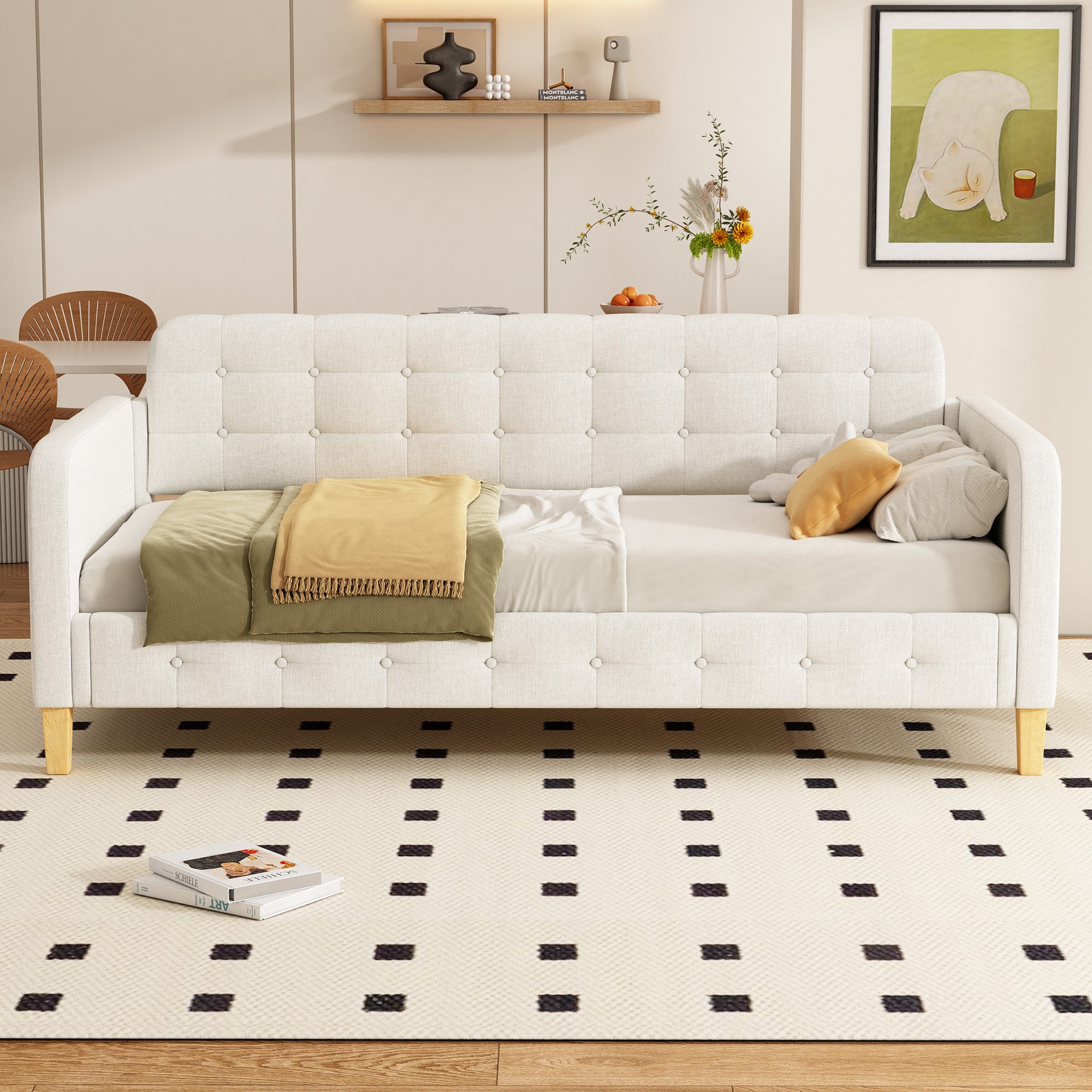 MODFU Schlafsofa Tagesbett, Knopfnagelverzierung, einfach und günstig online kaufen