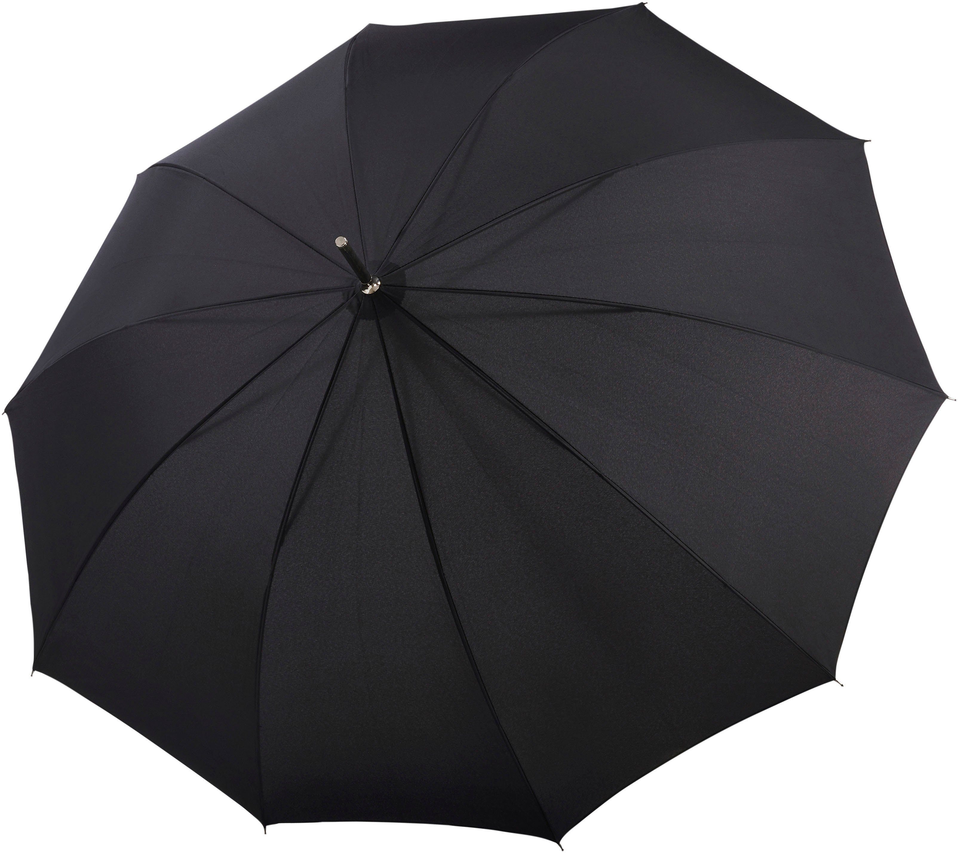 »Carbonsteel schwarz« doppler® AC Carbonsteel Stockregenschirm Long Langregenschirm schwarz, Long AC,