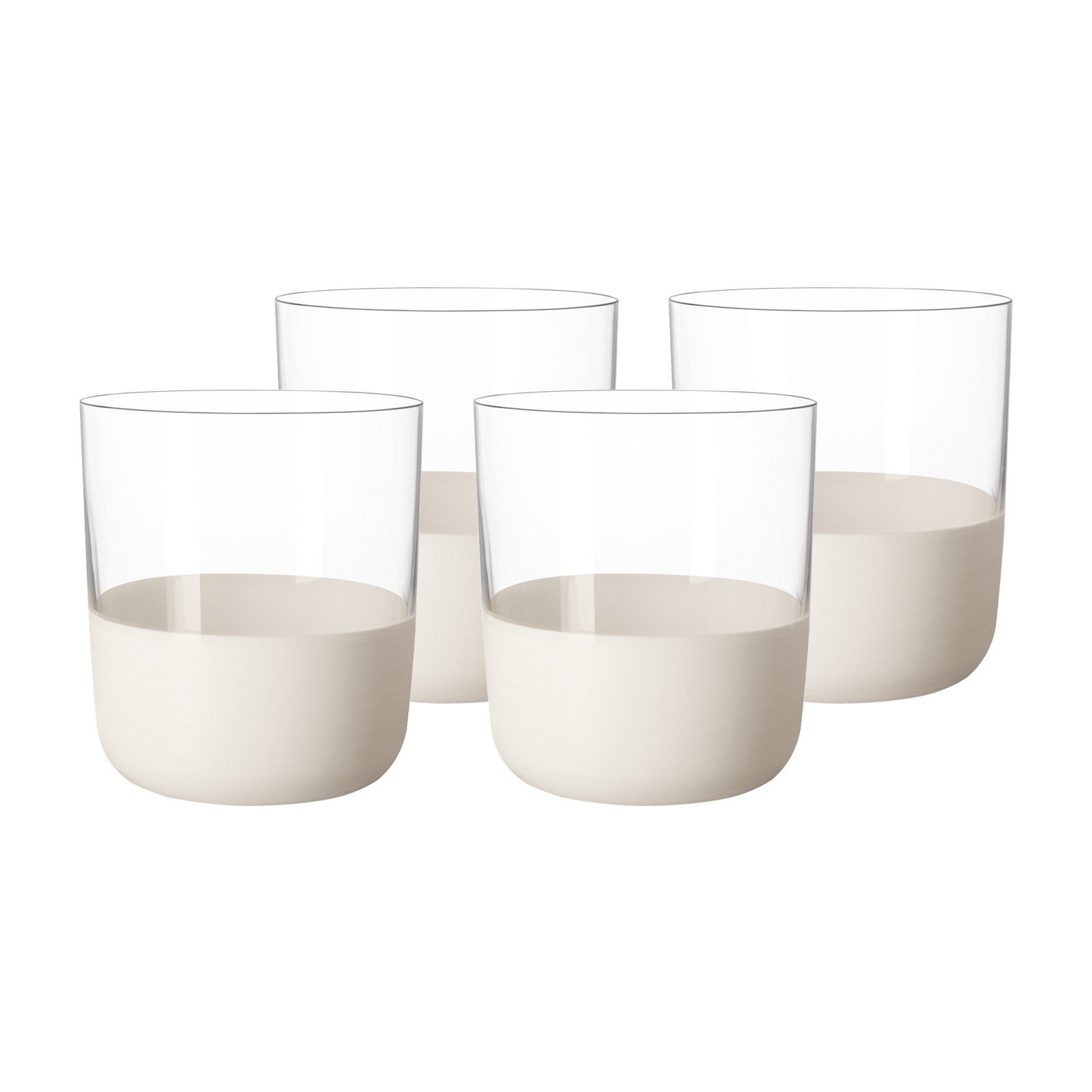 Villeroy & Boch Whiskyglas Manufacture Rock Whiskybecher 250 ml 4er Set, Glas