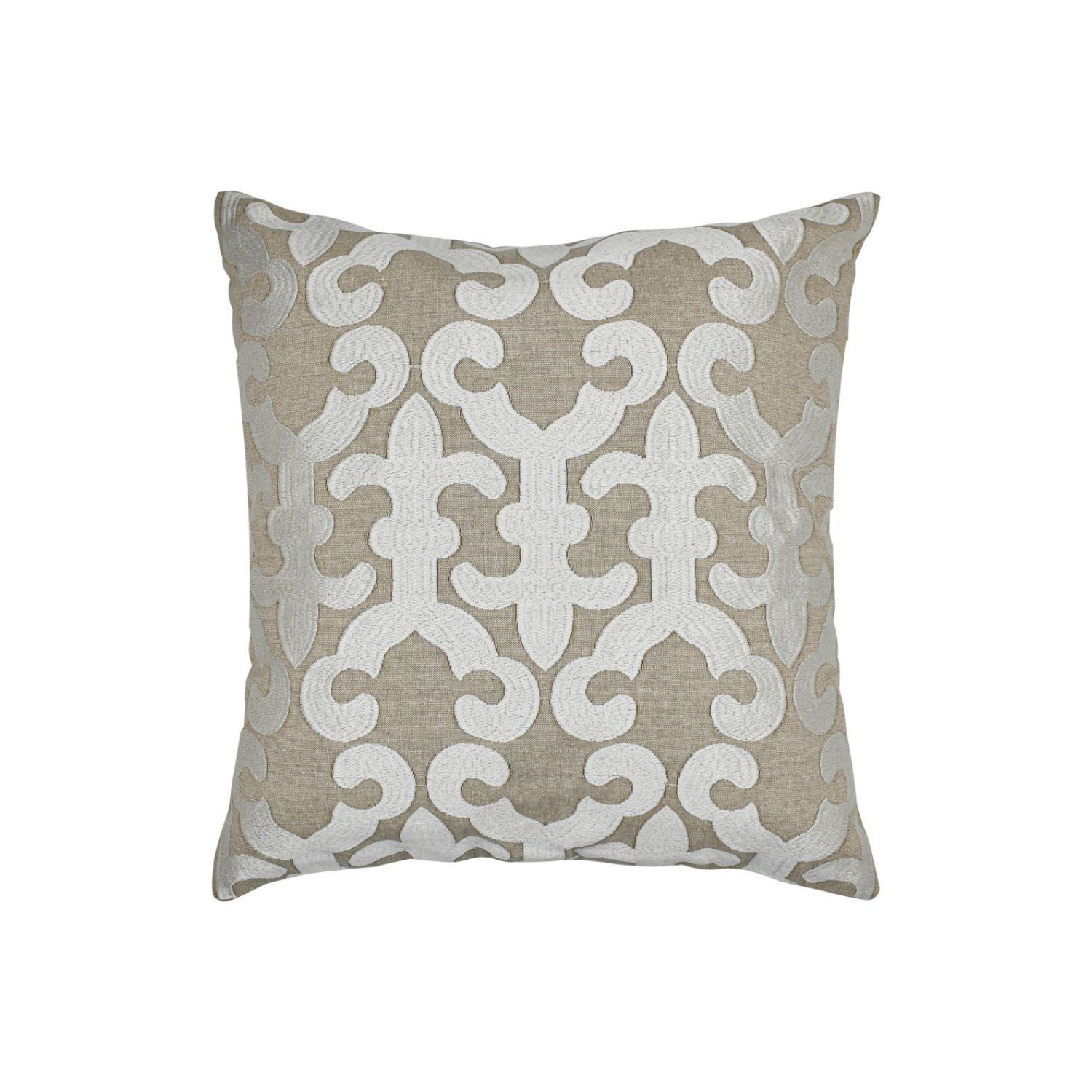 Marrakesch Orient & Mediterran Interior Zierkissen Boho Kissenbezug Kayon handgefertigt aus Baumwolle in Weiß 40 x 40 cm, (1 St)