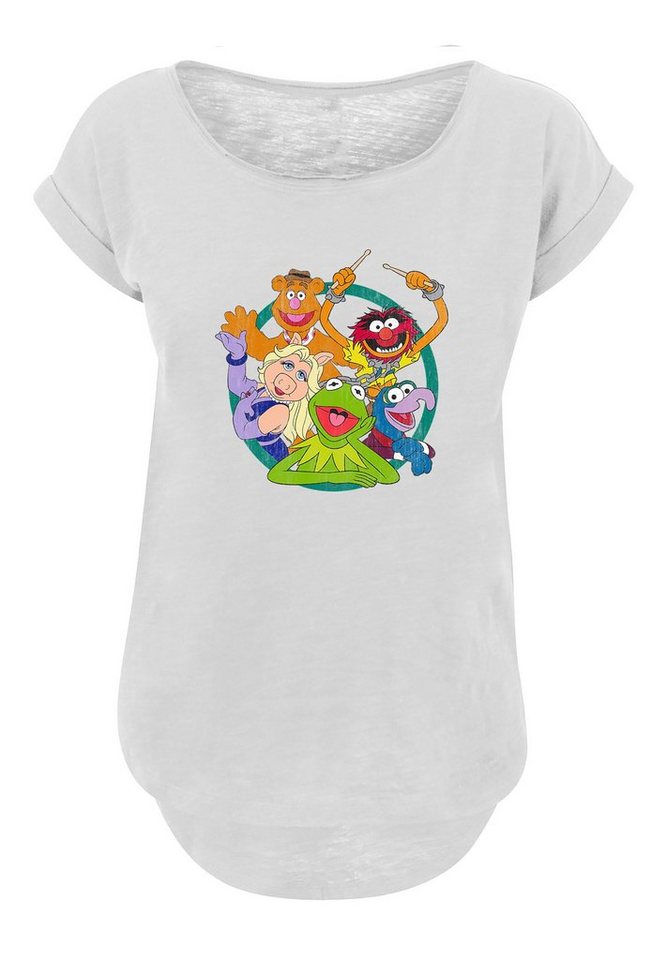 F4NT4STIC T-Shirt Disney Micky Maus Tongue Print, Hinten extra lang  geschnittenes Damen T-Shirt