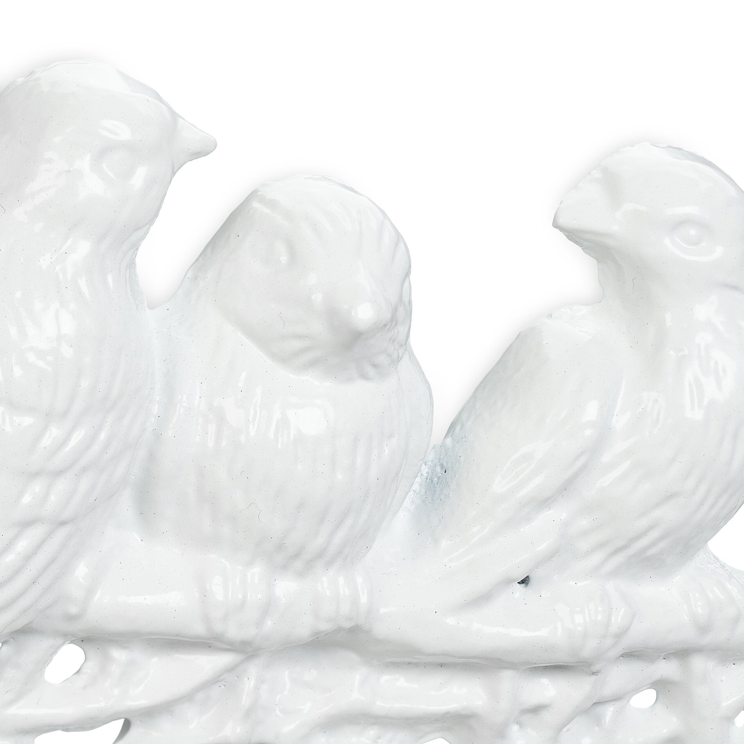 relaxdays Hakenleiste Weiße im Garderobenleiste Vogel-Design