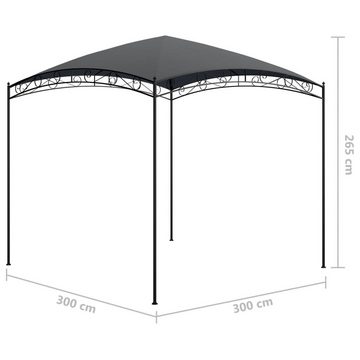 vidaXL Partyzelt Pavillon 3x3x2,65 m Anthrazit 180 g/m²