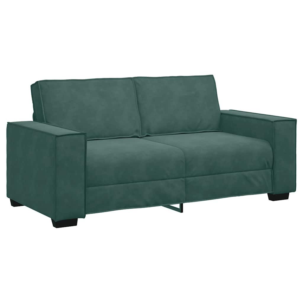 vidaXL Sofa 2-Sitzer-Sofa Dunkelgrün 140 cm günstig online kaufen