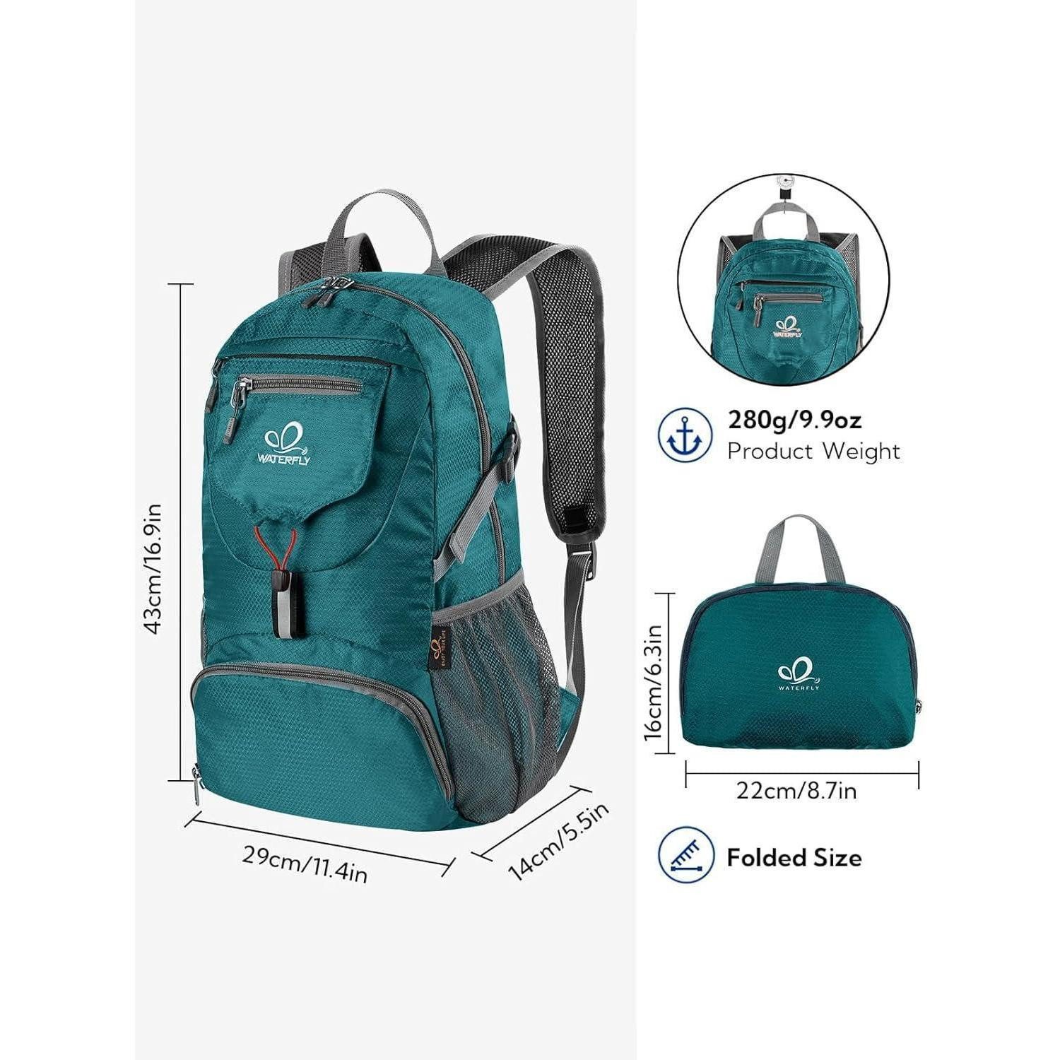 LuxusKollektion Wanderrucksack Ultraleicht Faltbarer Rucksack 20L: Leichter Outdoor Trekking Daypack