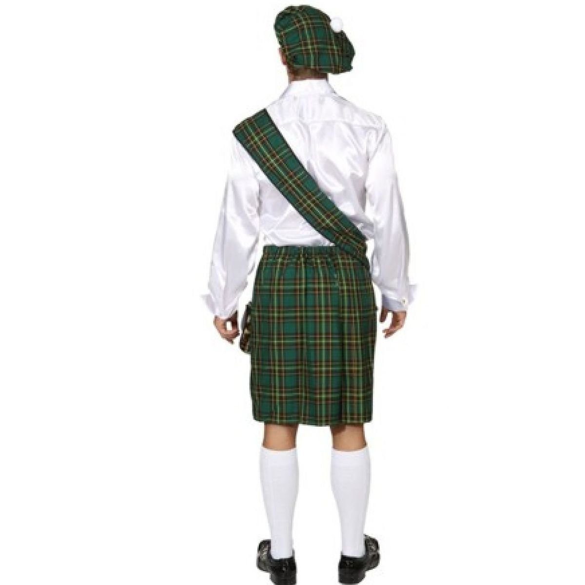 Orlob Kostüm Schotten-Set grün Schotten-Rock Barett & Schärpe für Herren