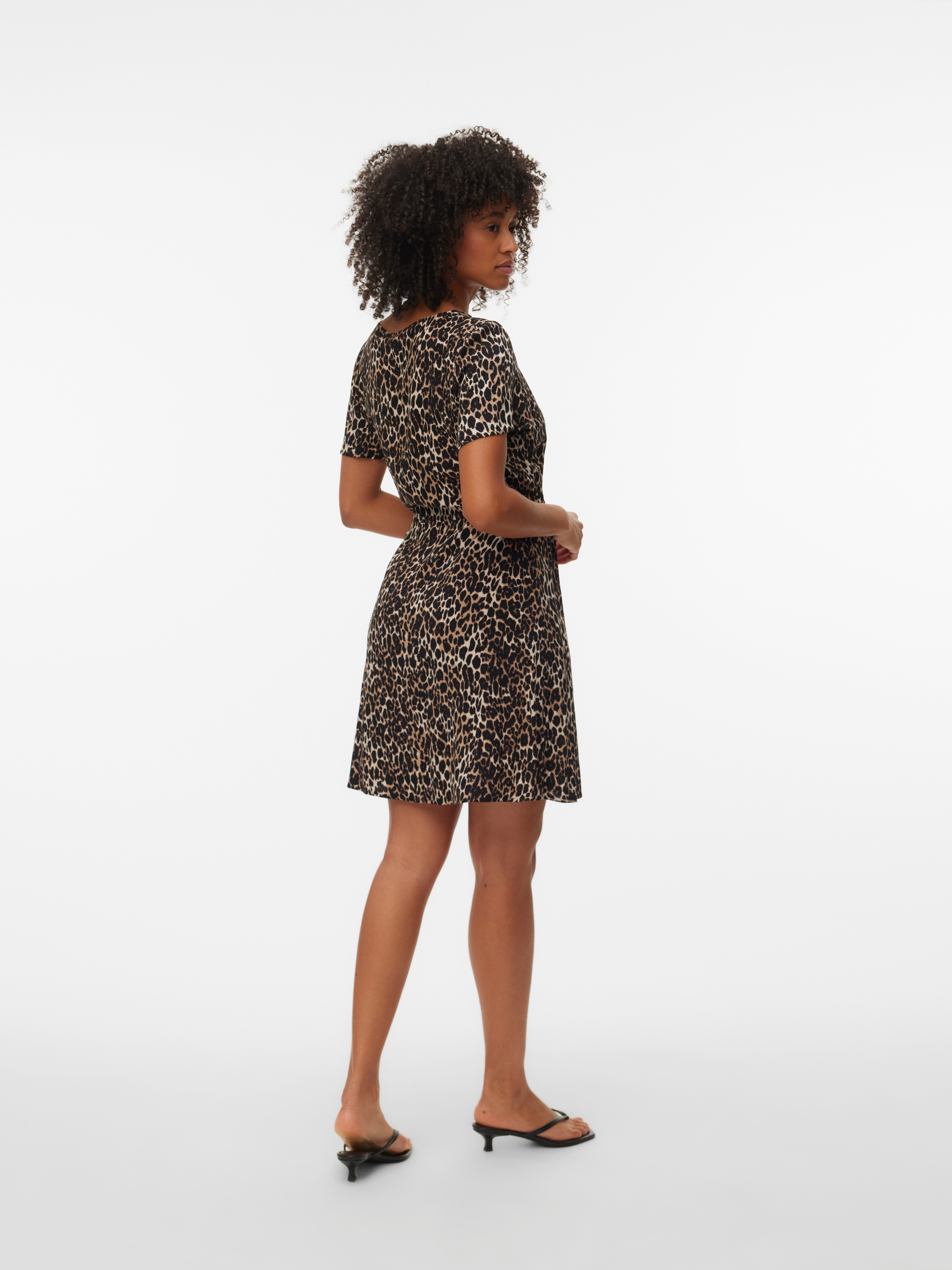 Vero Moda Minikleid VMEASY JOY SS SHORT DRESS WVN GA Viskose, regular fit