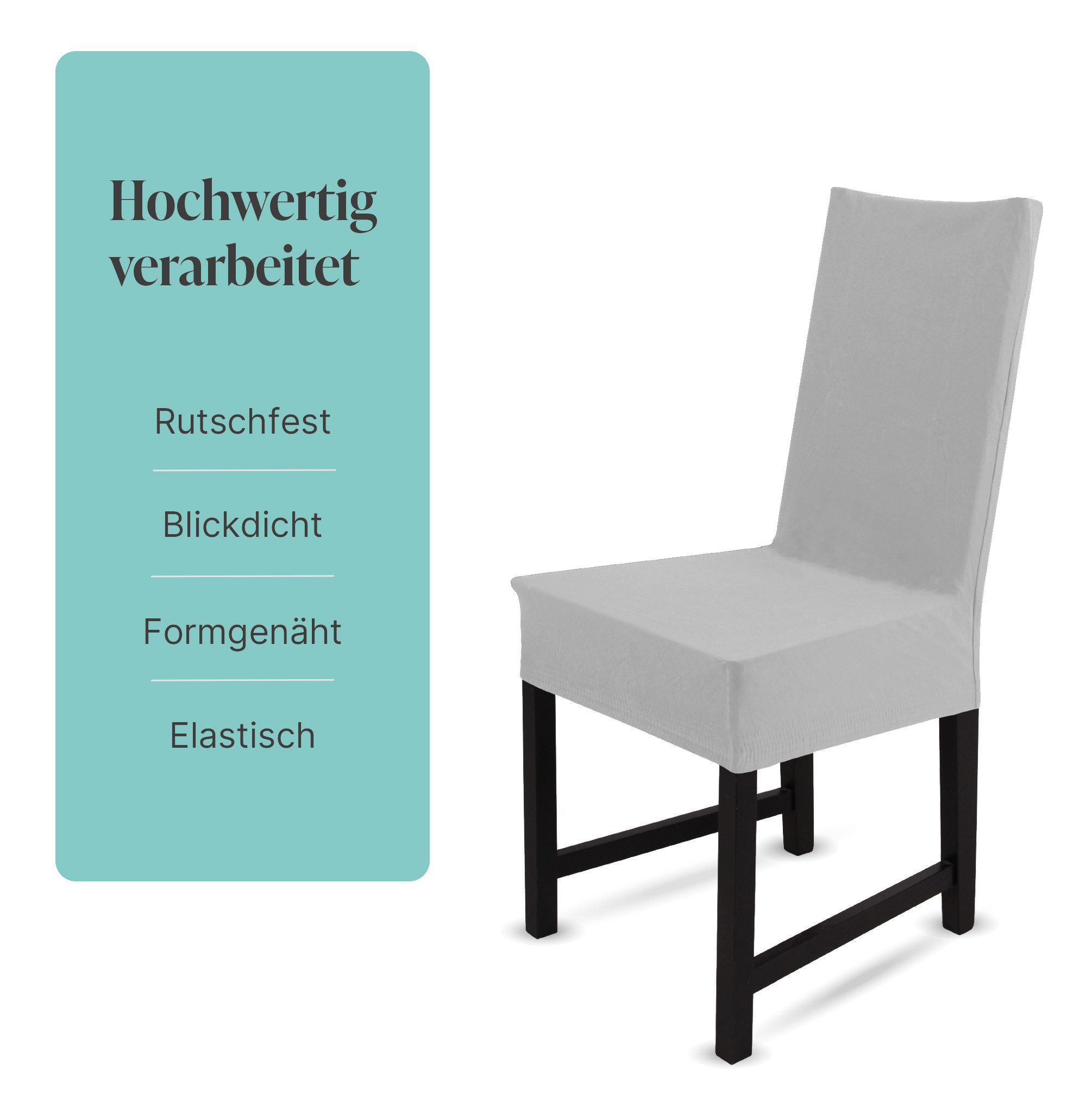 Bestlivings Stuhlhusse Stretchhusse für Stühle, 40x65cm, elastischer Bankett Stuhlbezug Universal Husse - Sitzbezug
