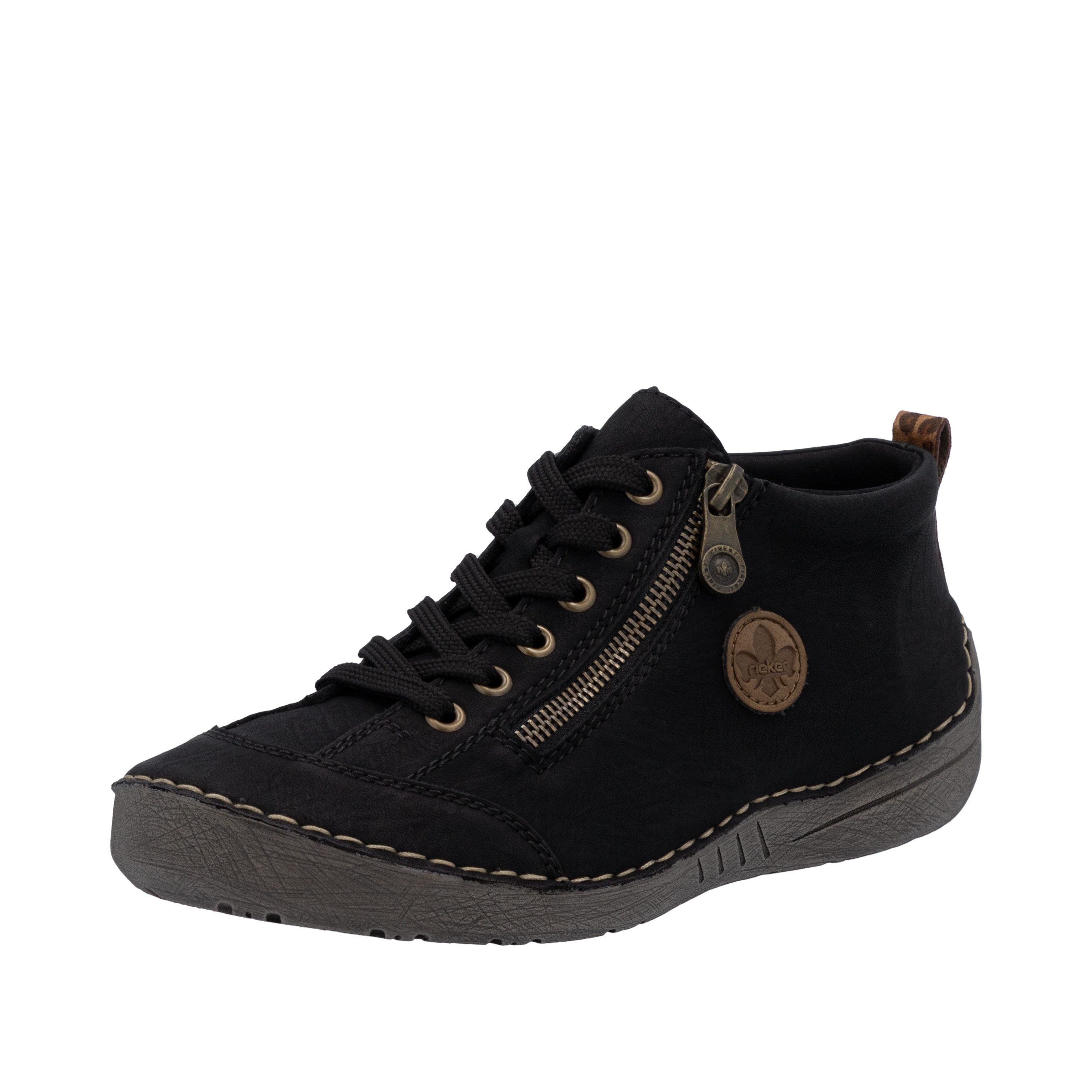 Rieker Schnürboots Sneaker, Schnürschuh, Outdoorschuh mit Reißverschluss