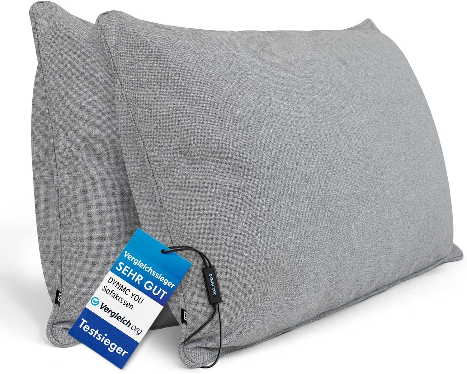 DYNMC you Sofakissen mit Füllung und Bezug - 2er Set mit Viel Füllung, Подушка для спины mit Baumwoll-Bezug - Bequeme Декоративные подушки
