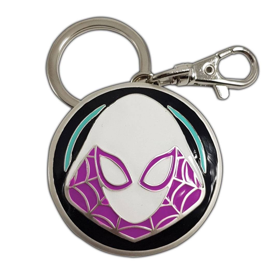 SEMIC Schlüsselanhänger Marvel Comics Metall-Schlüsselanhänger Spider-Gwen Logo